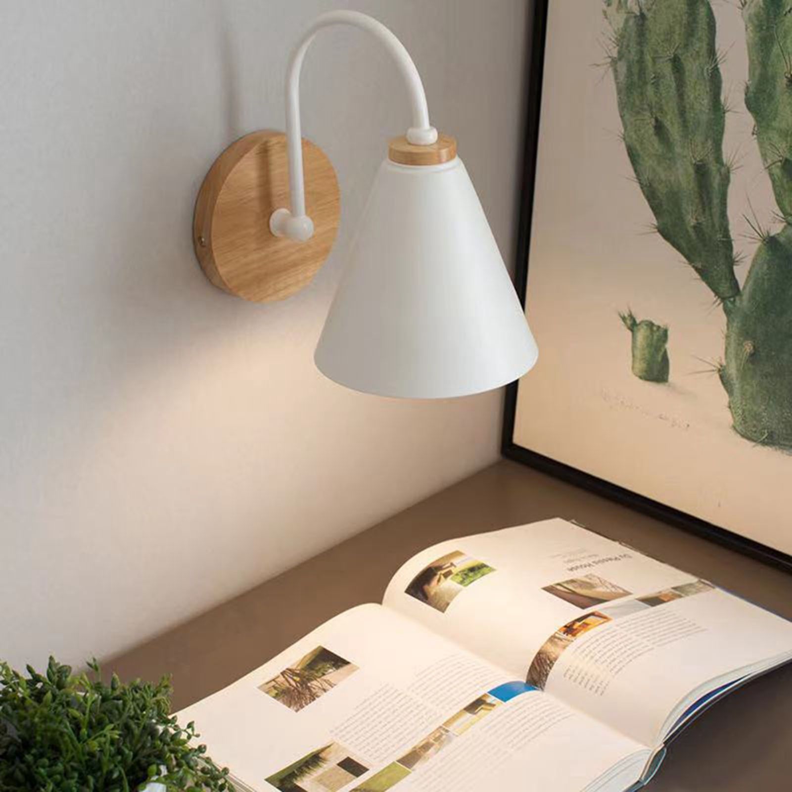 Corridor Wall Lamp Iron Lampshade Wall Mounted Curved Light for Bedroom Living view 5