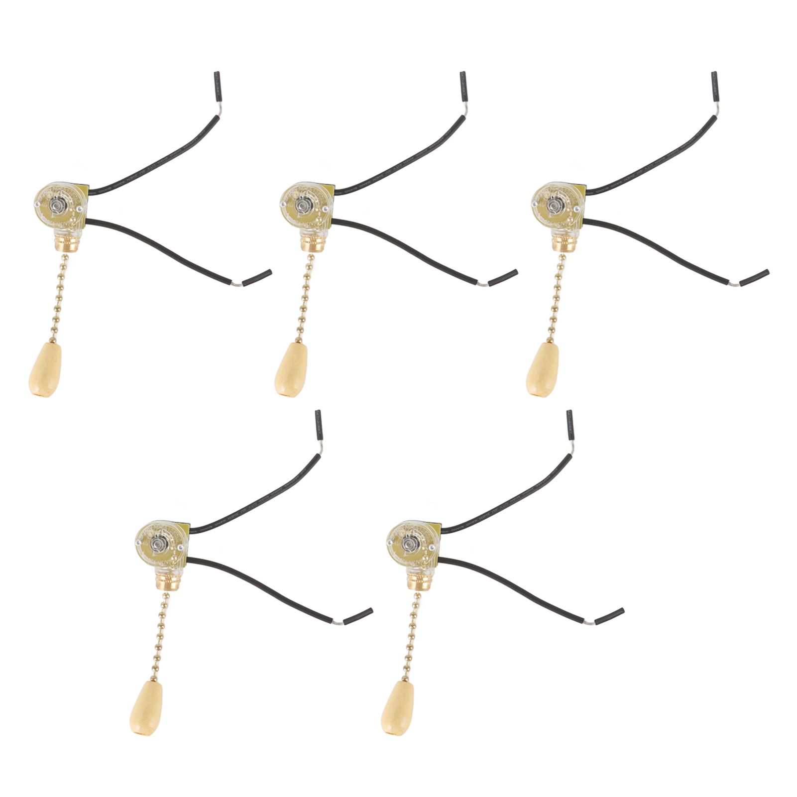 5pcs Pull Chain Switch Exquisite Replacement Ceiling Fan Light Switch Cord for