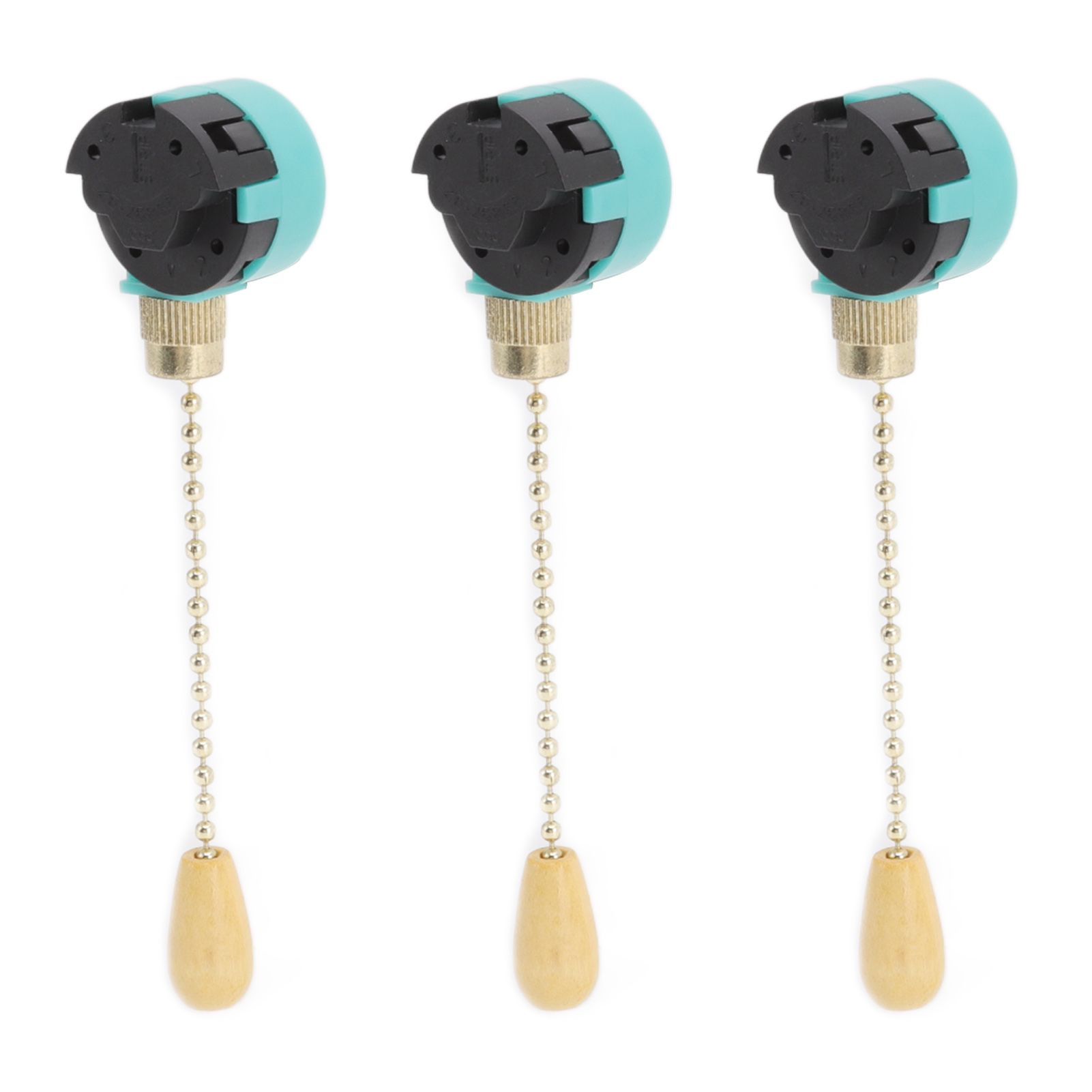 3Pcs Ceiling Light Pull Chain Switch 3 Speed 4 Wire Ceiling Fan Lamp Switch view 5