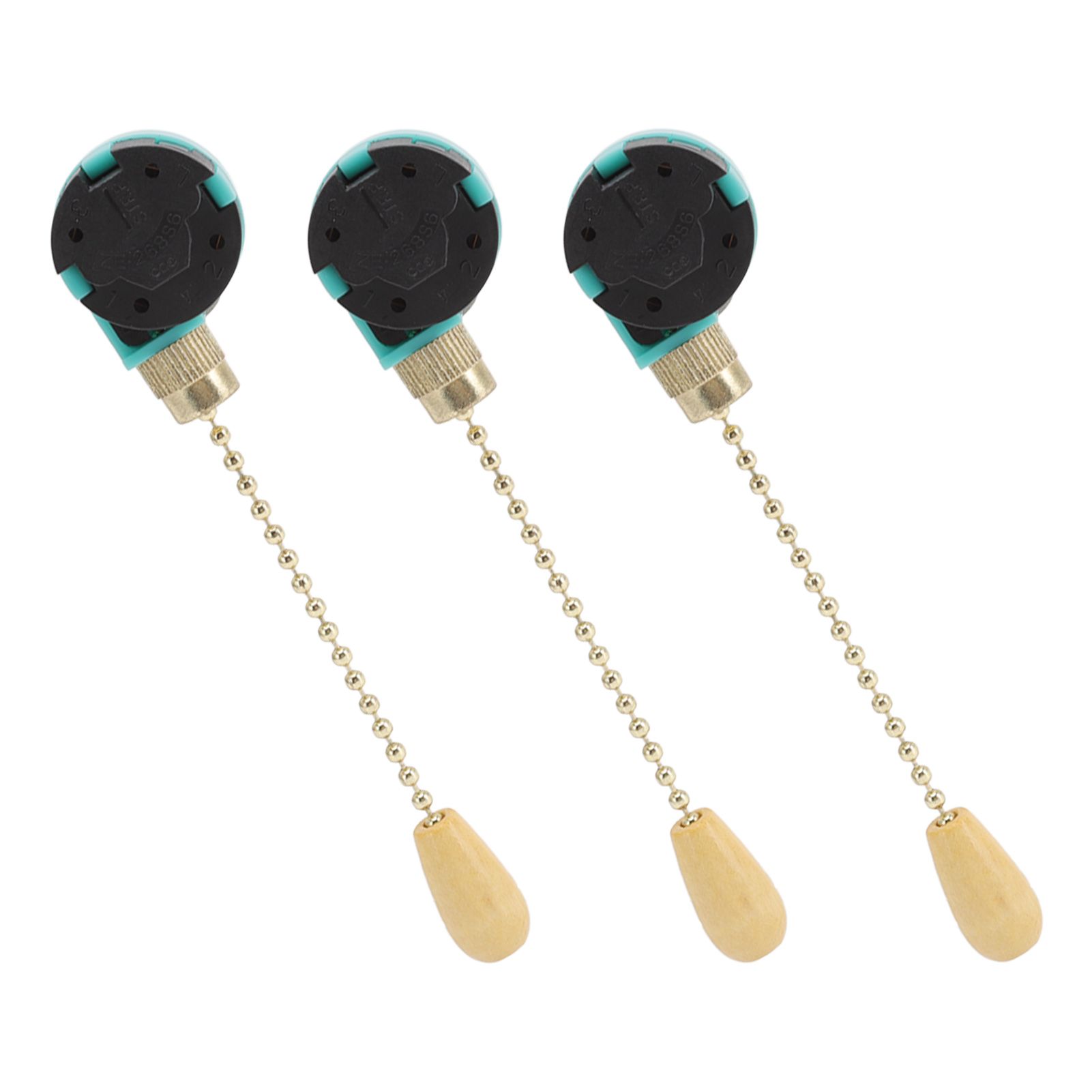3Pcs Ceiling Light Pull Chain Switch 3 Speed 4 Wire Ceiling Fan Lamp Switch view 8