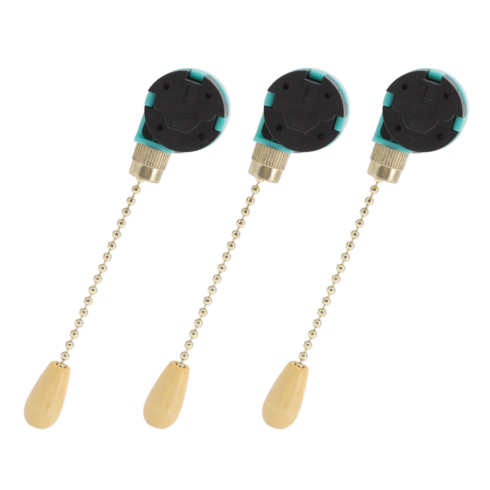 3Pcs Ceiling Light Pull Chain Switch 3 Speed 4 Wire Ceiling Fan Lamp Switch view 9