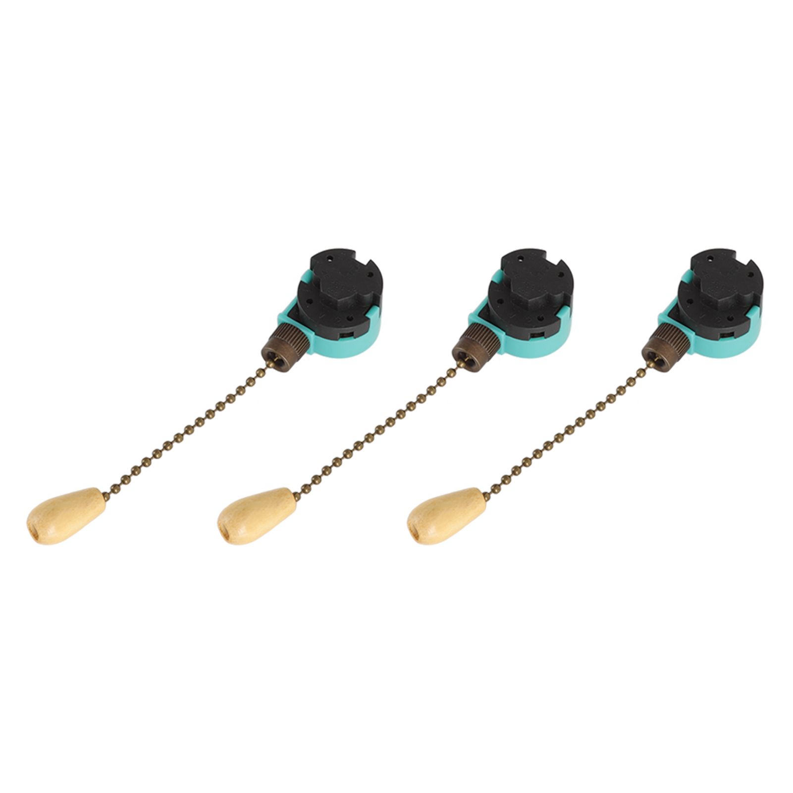 3Pcs Ceiling Light Pull Chain Switch 3 Speed 4 Wire Ceiling Fan Lamp Switch view 2