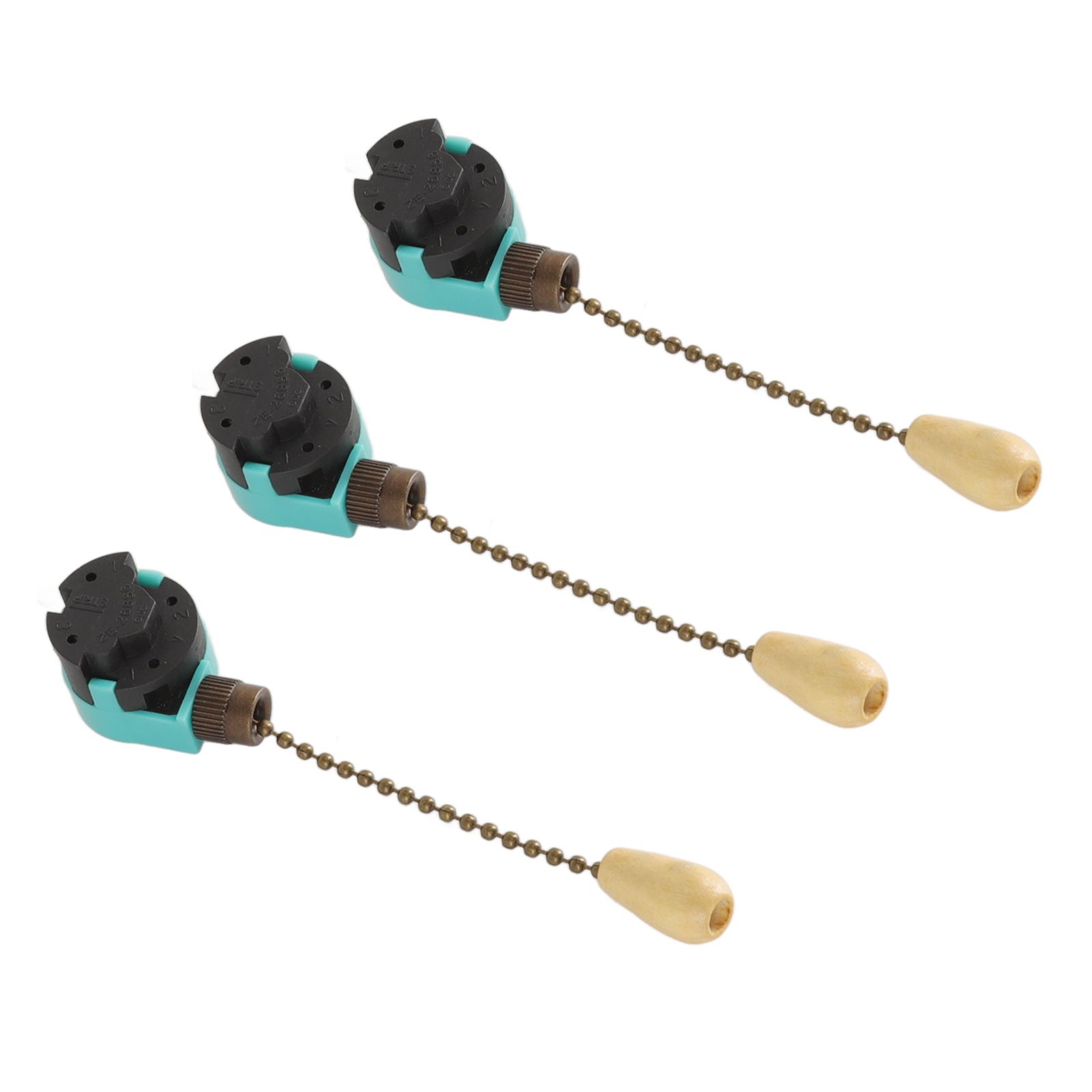 3Pcs Ceiling Light Pull Chain Switch 3 Speed 4 Wire Ceiling Fan Lamp Switch view 3