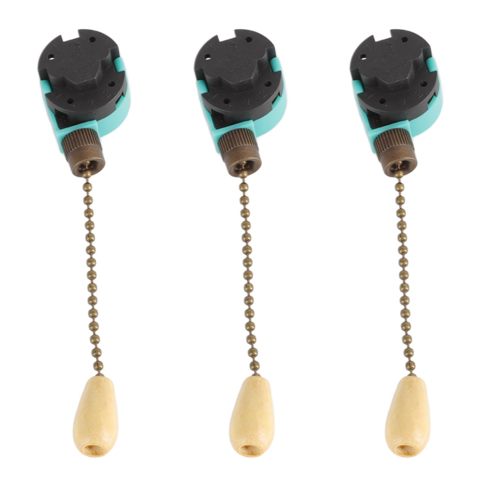 3Pcs Ceiling Light Pull Chain Switch 3 Speed 4 Wire Ceiling Fan Lamp Switch view 4