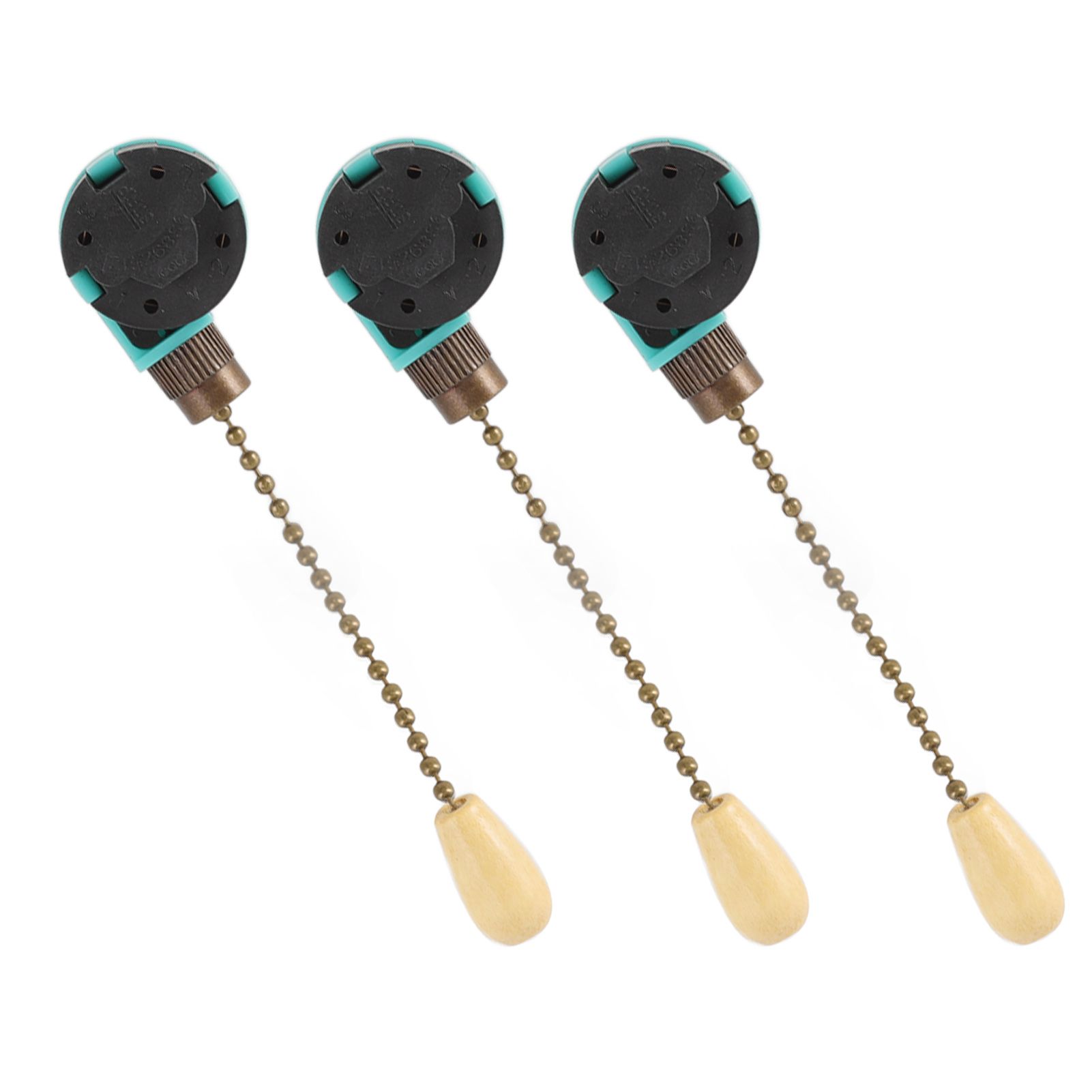3Pcs Ceiling Light Pull Chain Switch 3 Speed 4 Wire Ceiling Fan Lamp Switch view 8