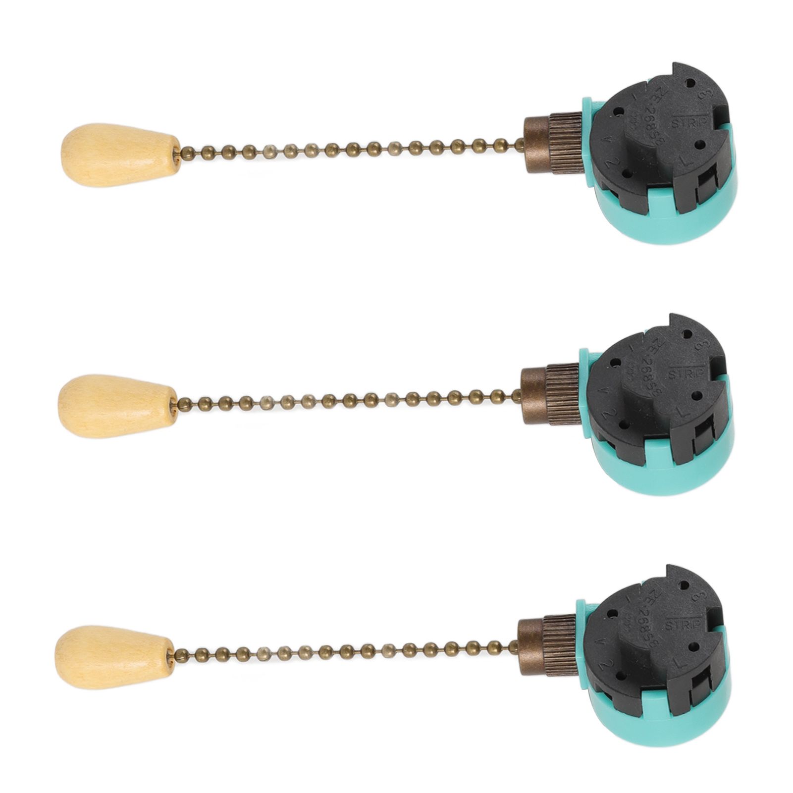 3Pcs Ceiling Light Pull Chain Switch 3 Speed 4 Wire Ceiling Fan Lamp Switch view 10