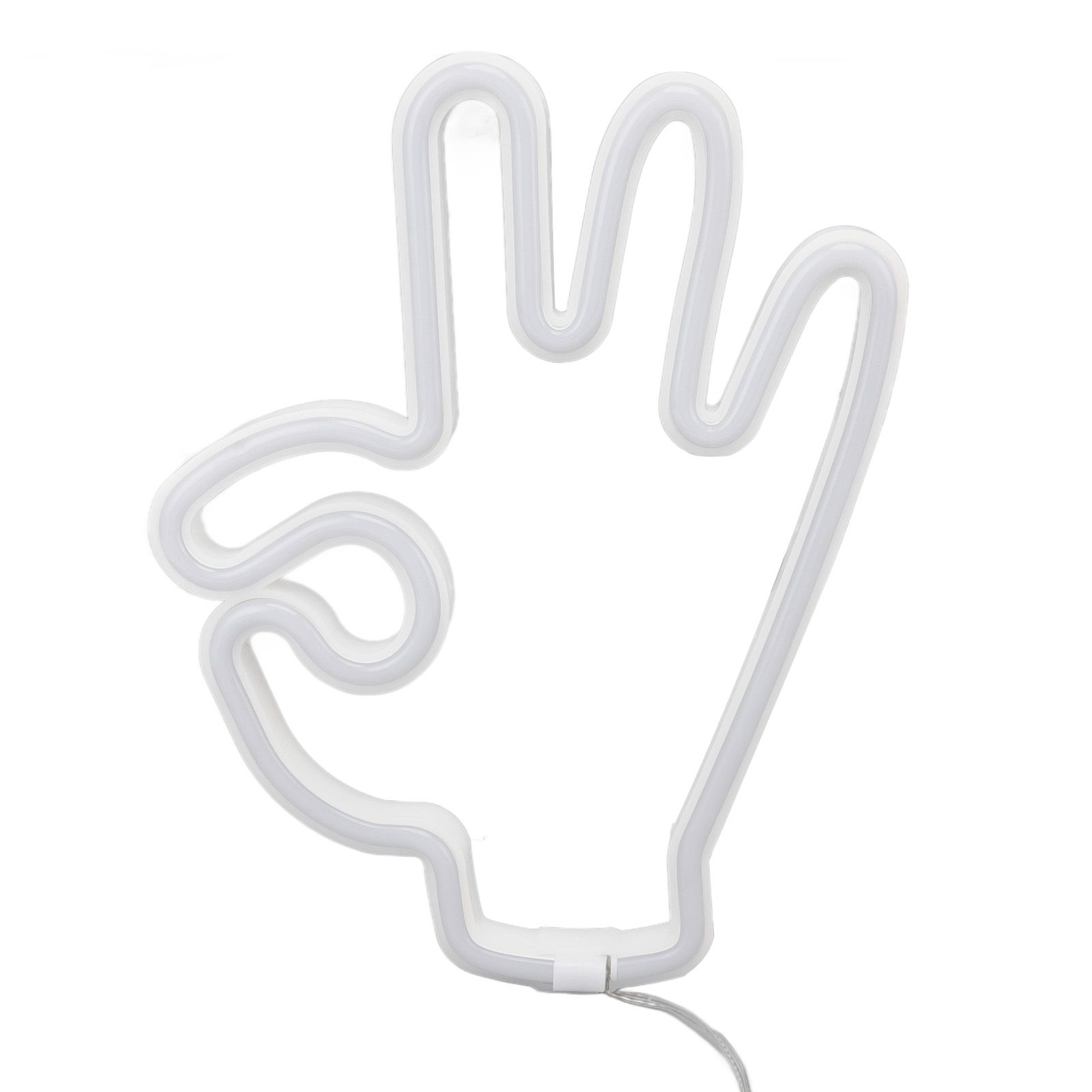 Hand Finger Neon Light OK Shaped LED Neon Sign Battery USB and Battery Powered view 2