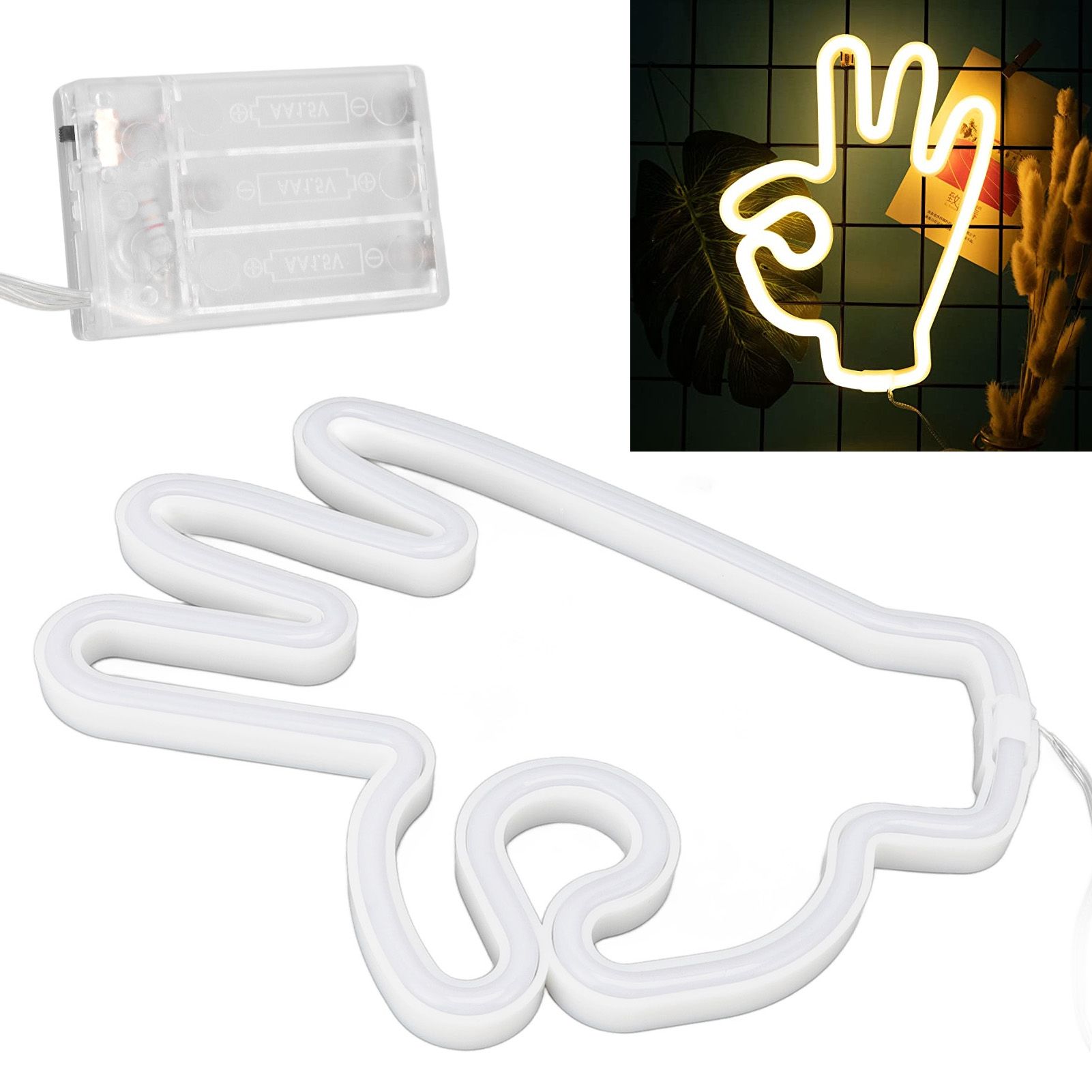 Hand Finger Neon Light OK Shaped LED Neon Sign Battery USB and Battery Powered view 11