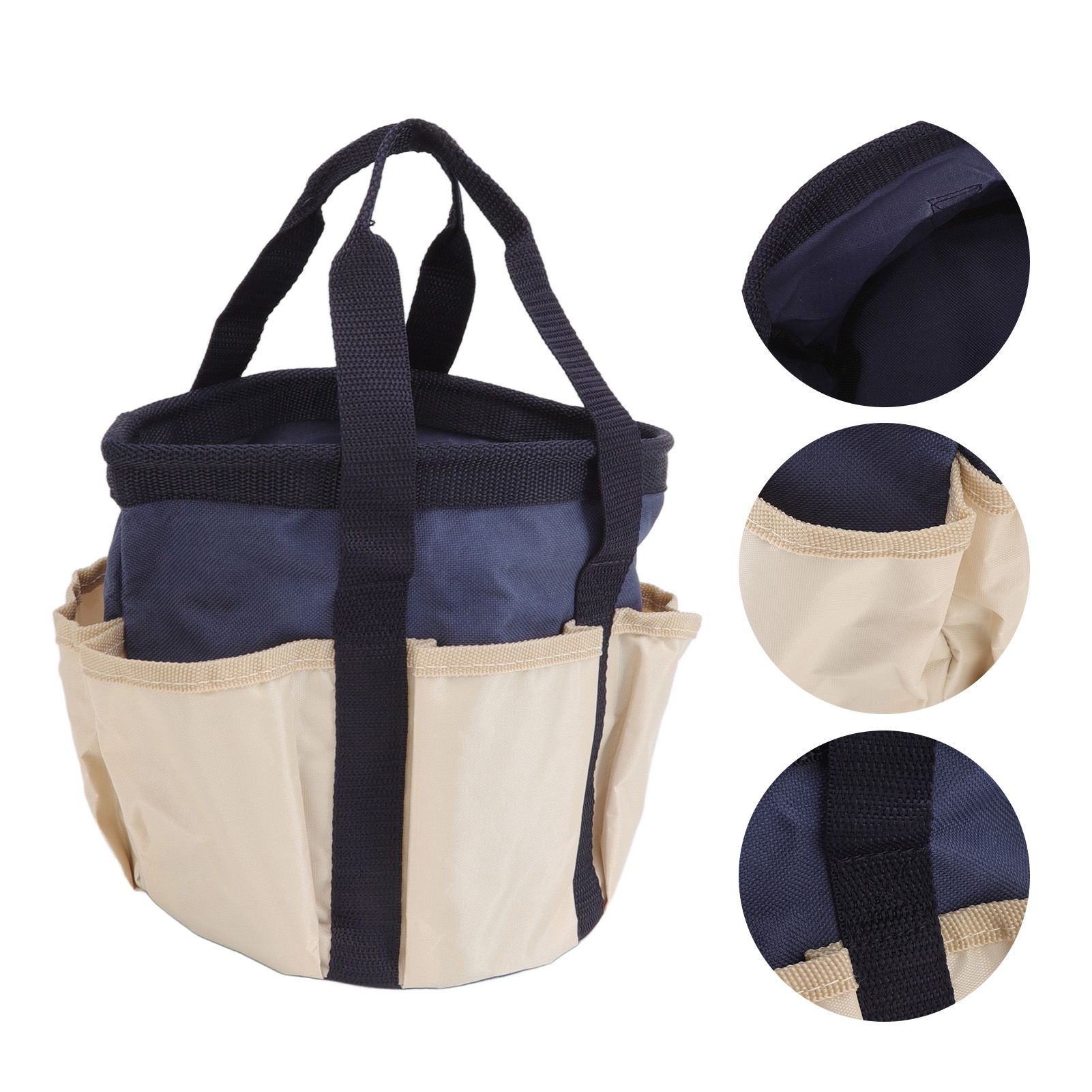 Round Garden Tools Bag 6 Pockets Oxford Cloth Gardening Tool Storage Tote for view 10