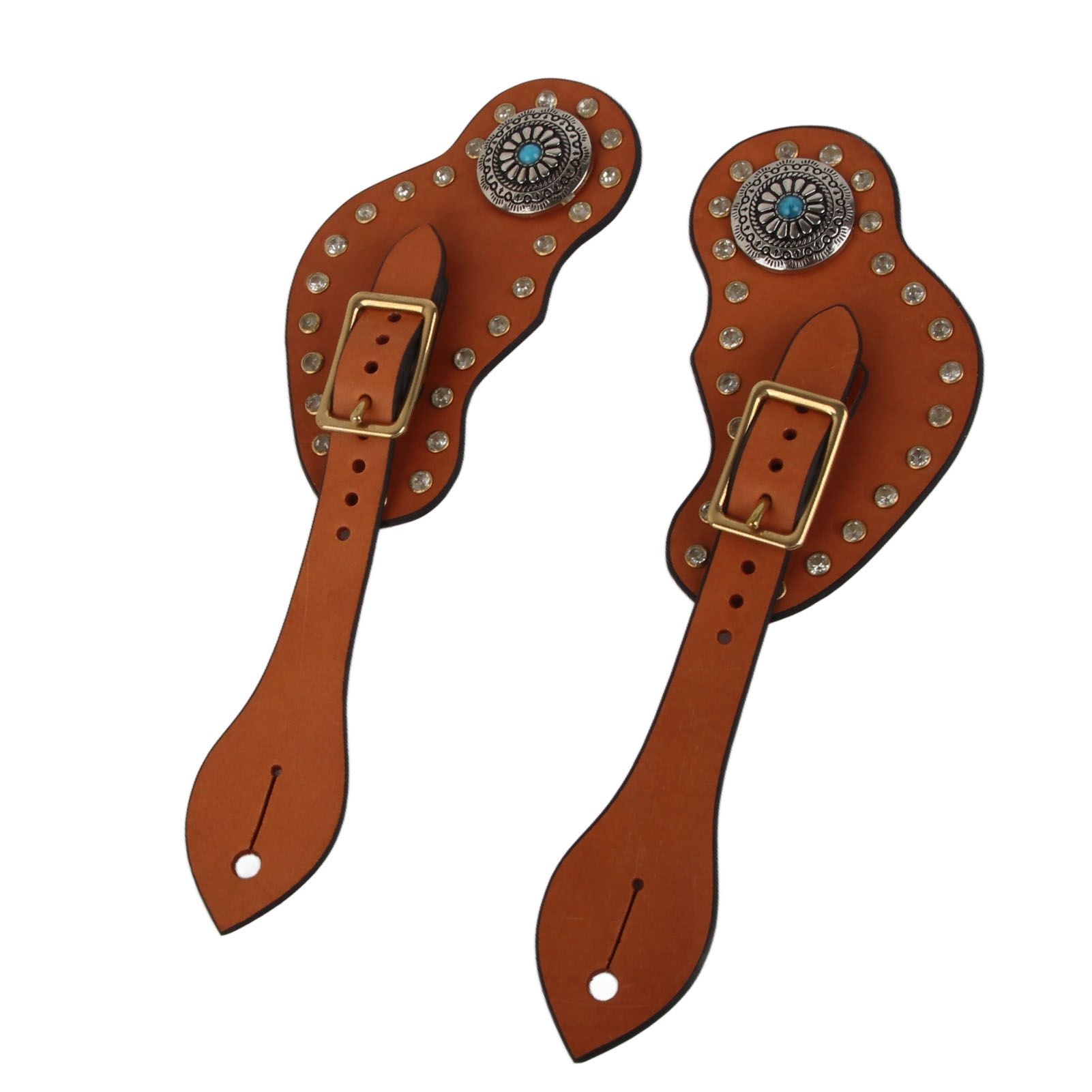 1 Pair Spur Strap Western Retro Horse Spur Strap with Buckle for Horse