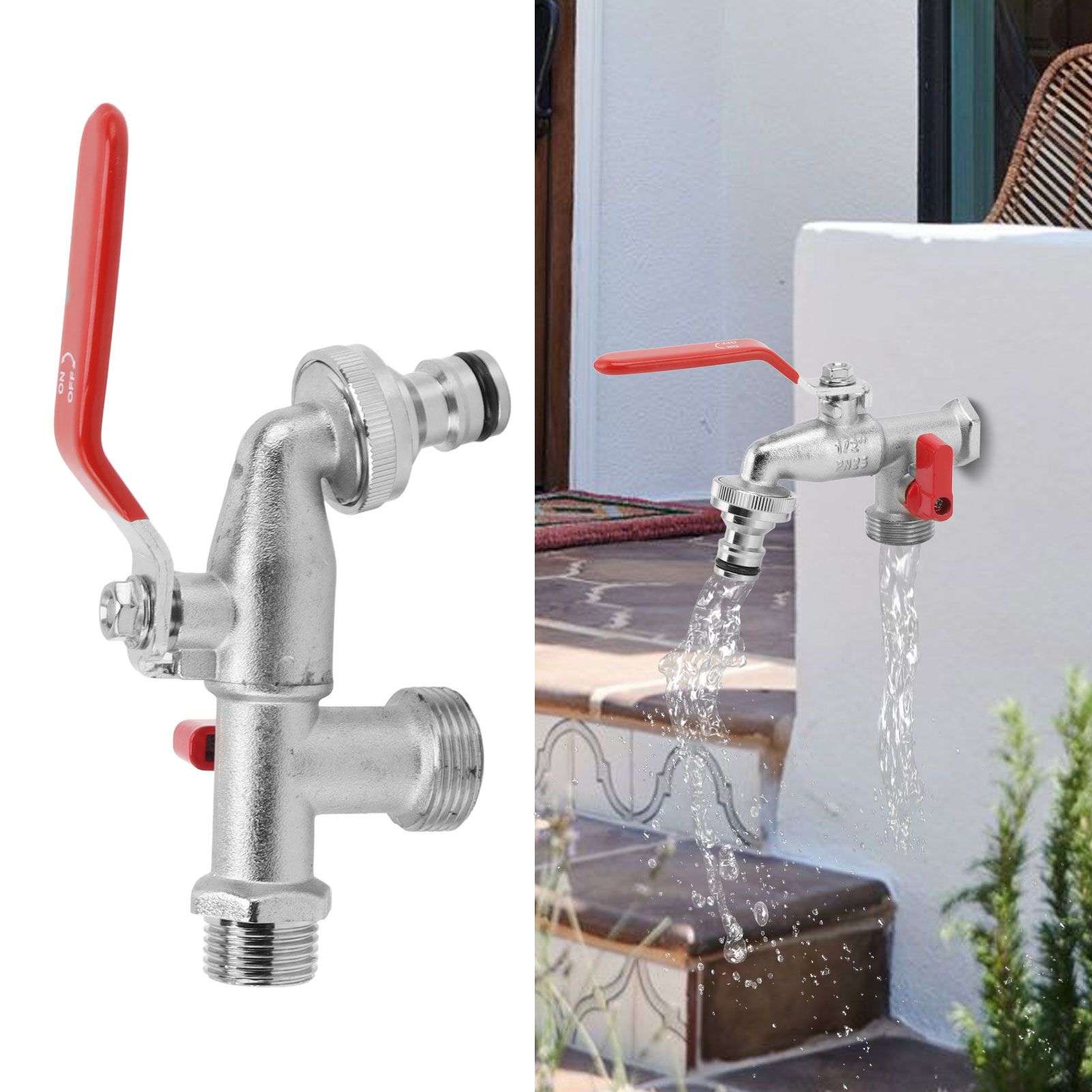 1 In 2 Out Watering Flowers Outdoor Faucet Heatproof Antifreezing Faucet view 12