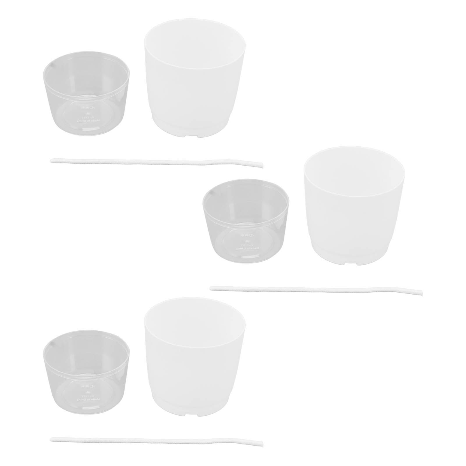 3PCS Self Watering Planter Pots Double Layer Green Plant Flower Pot for Garden view 5