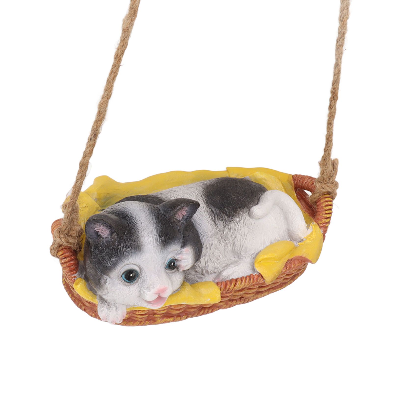 Cat Figurine Resin Kitten Statue Hanging Ornament Home Decoration for Outdoor view 2