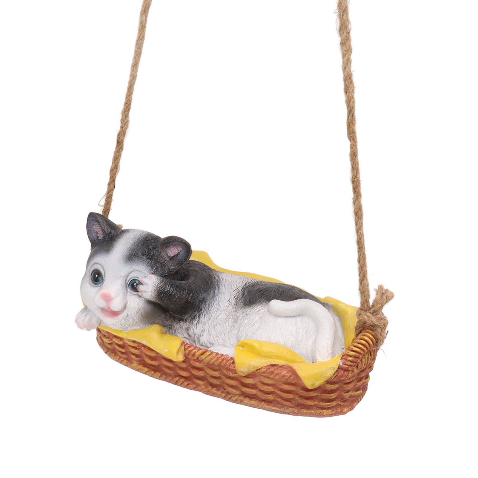 Cat Figurine Resin Kitten Statue Hanging Ornament Home Decoration for Outdoor view 6