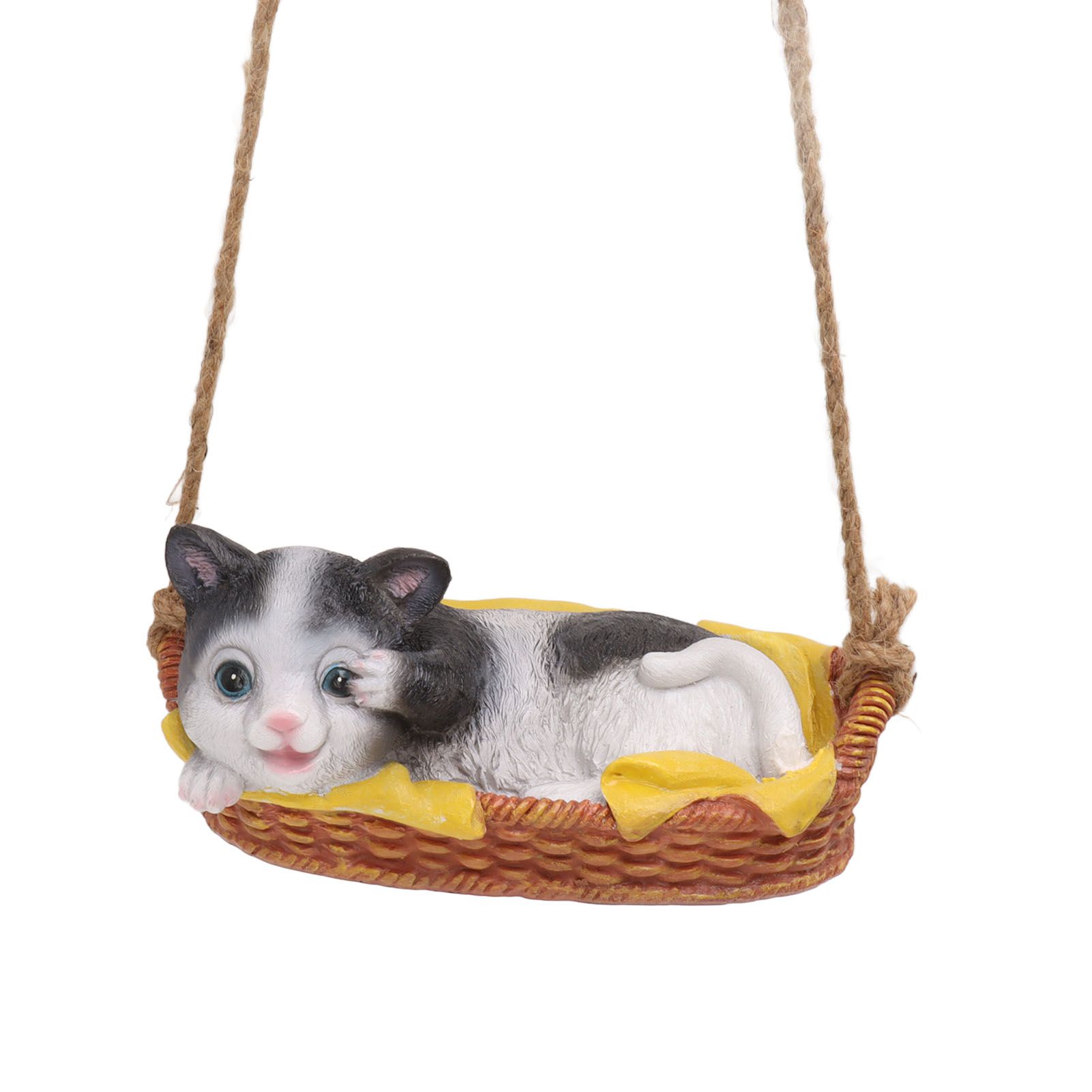 Cat Figurine Resin Kitten Statue Hanging Ornament Home Decoration for Outdoor view 7
