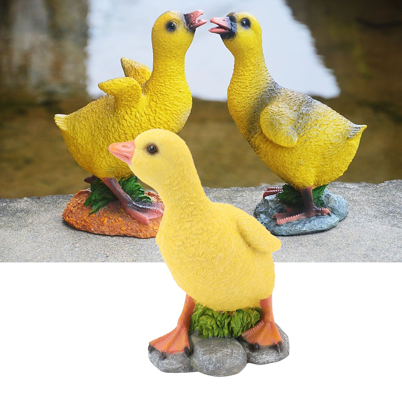 Garden Duck Statue Outdoor Yard Resin Cute Animal Lawn Figurine Patio Ornament view 11