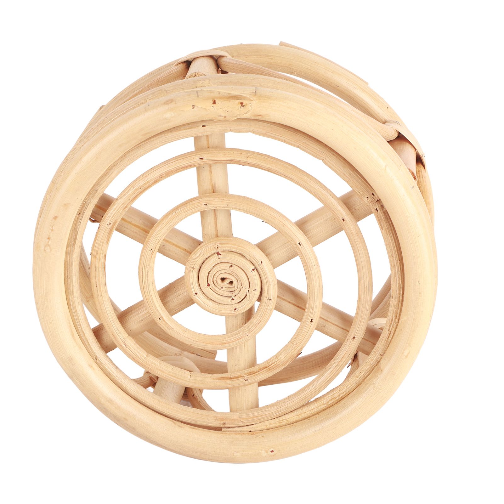 Rattan Indoor Plant Stand Round Shape Natural Plant Rack Handmade Rattan view 3