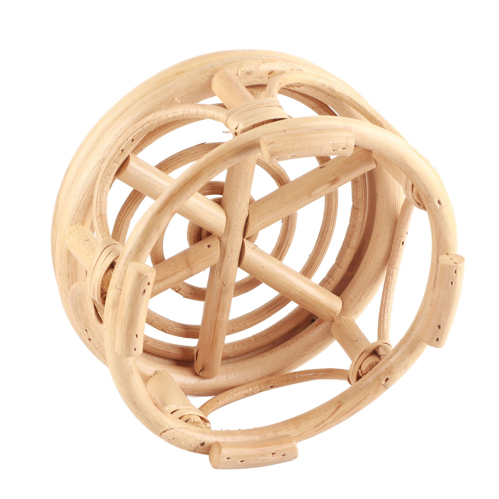 Rattan Indoor Plant Stand Round Shape Natural Plant Rack Handmade Rattan view 7