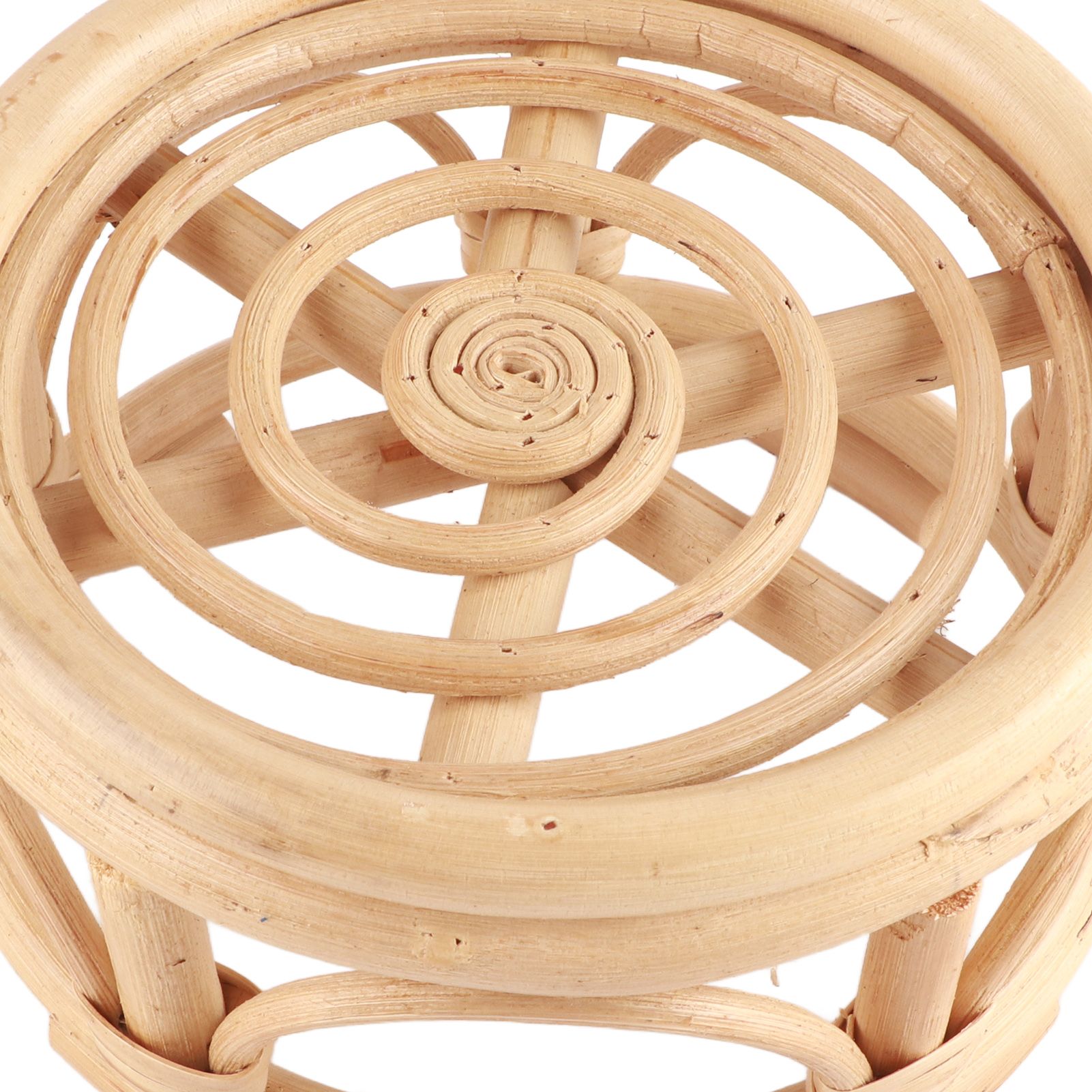 Rattan Indoor Plant Stand Round Shape Natural Plant Rack Handmade Rattan view 12