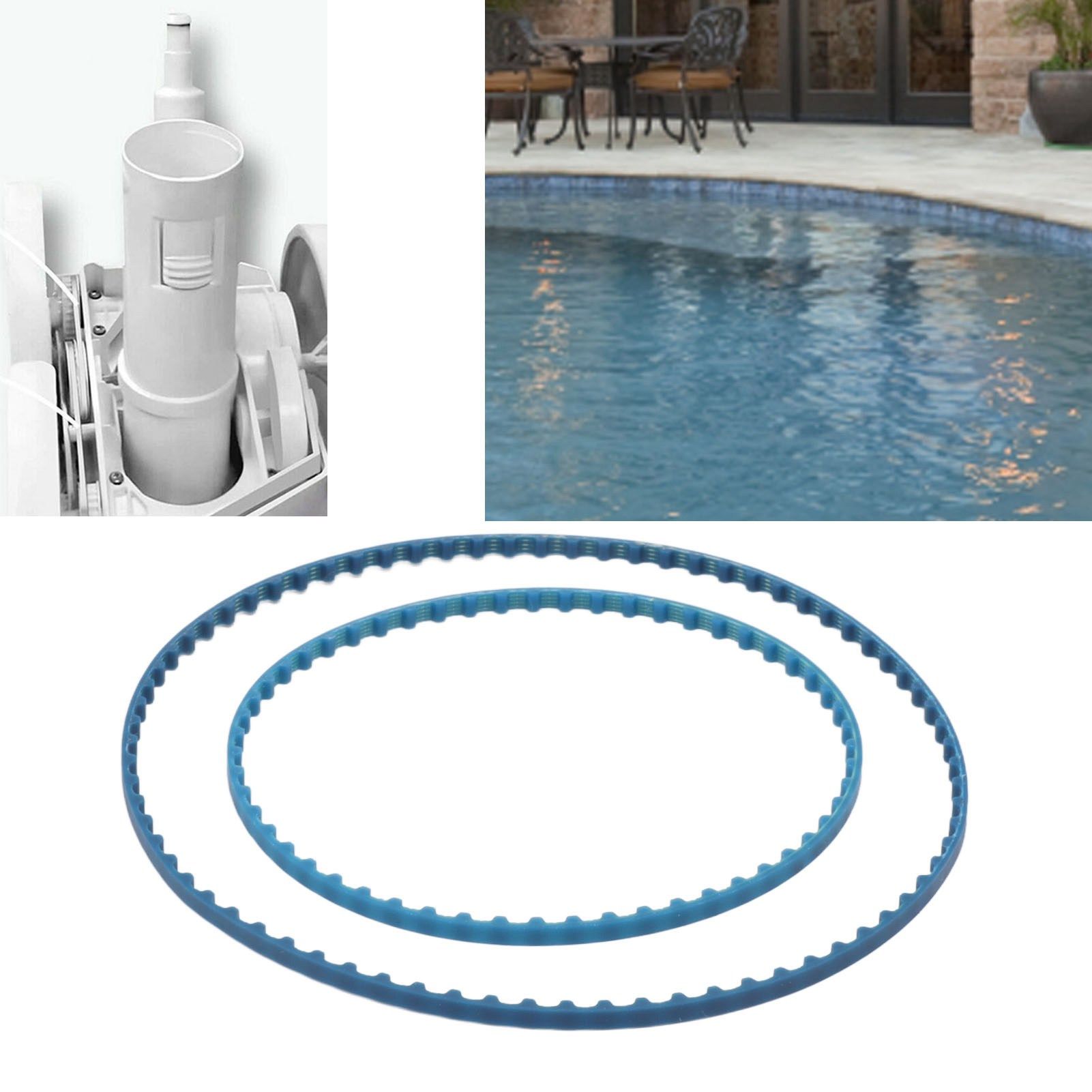 2Pcs Automatic Pool Cleaner Belt Replacement Lightweight Drive Belt Rubber view 12
