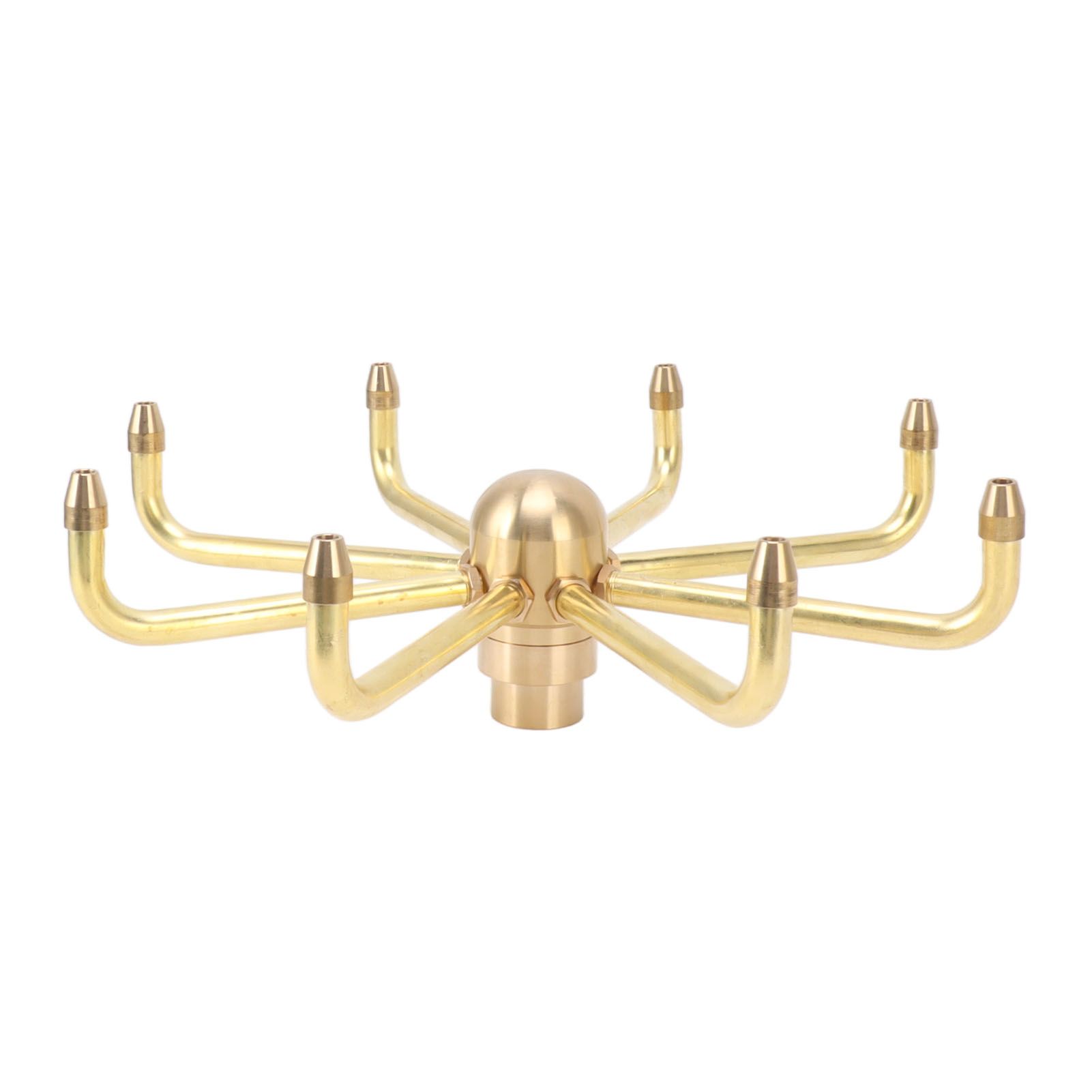 8 Holes Fountain Nozzles Brass Windmill Rotating Fountain Water Spray Head for view 5