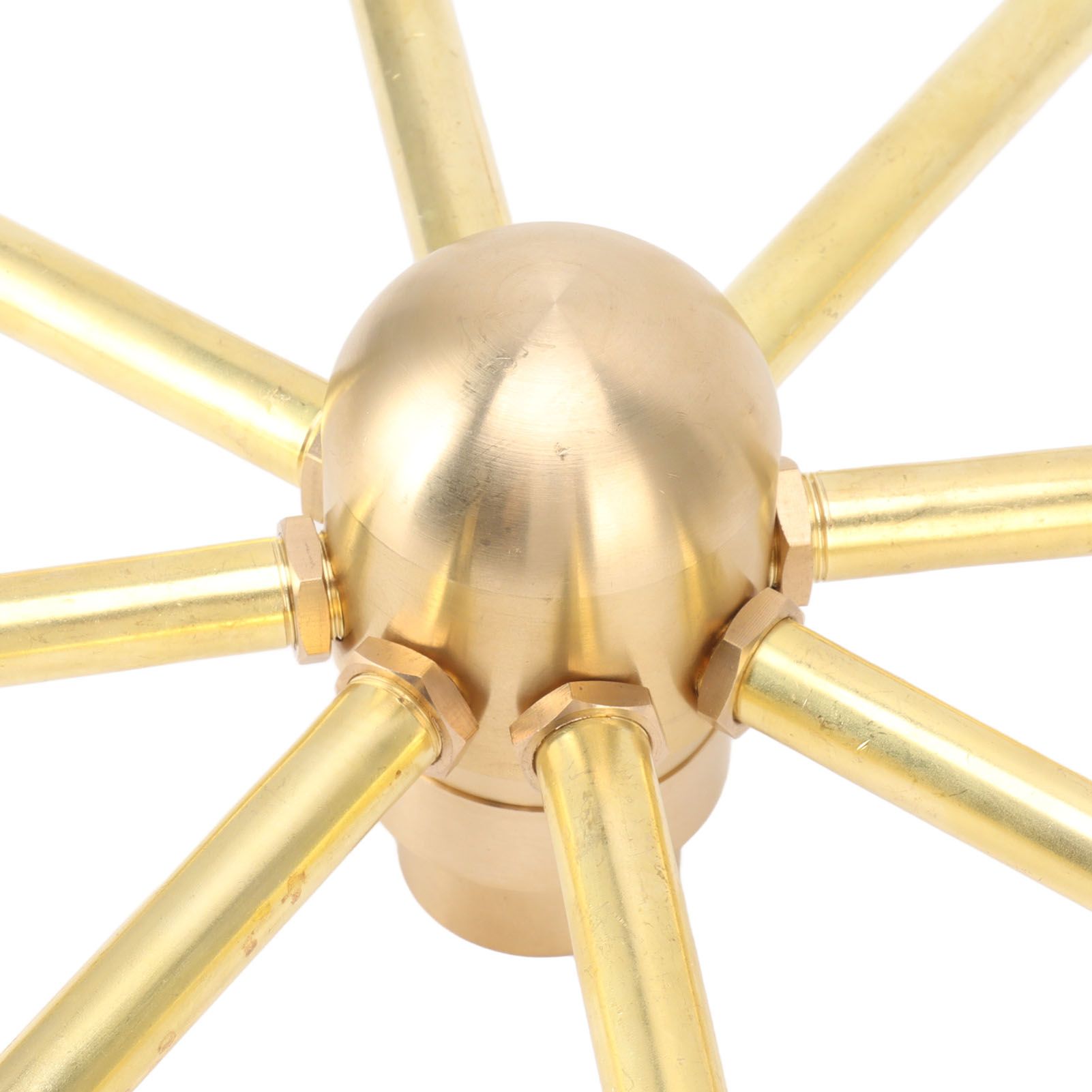 8 Holes Fountain Nozzles Brass Windmill Rotating Fountain Water Spray Head for view 15