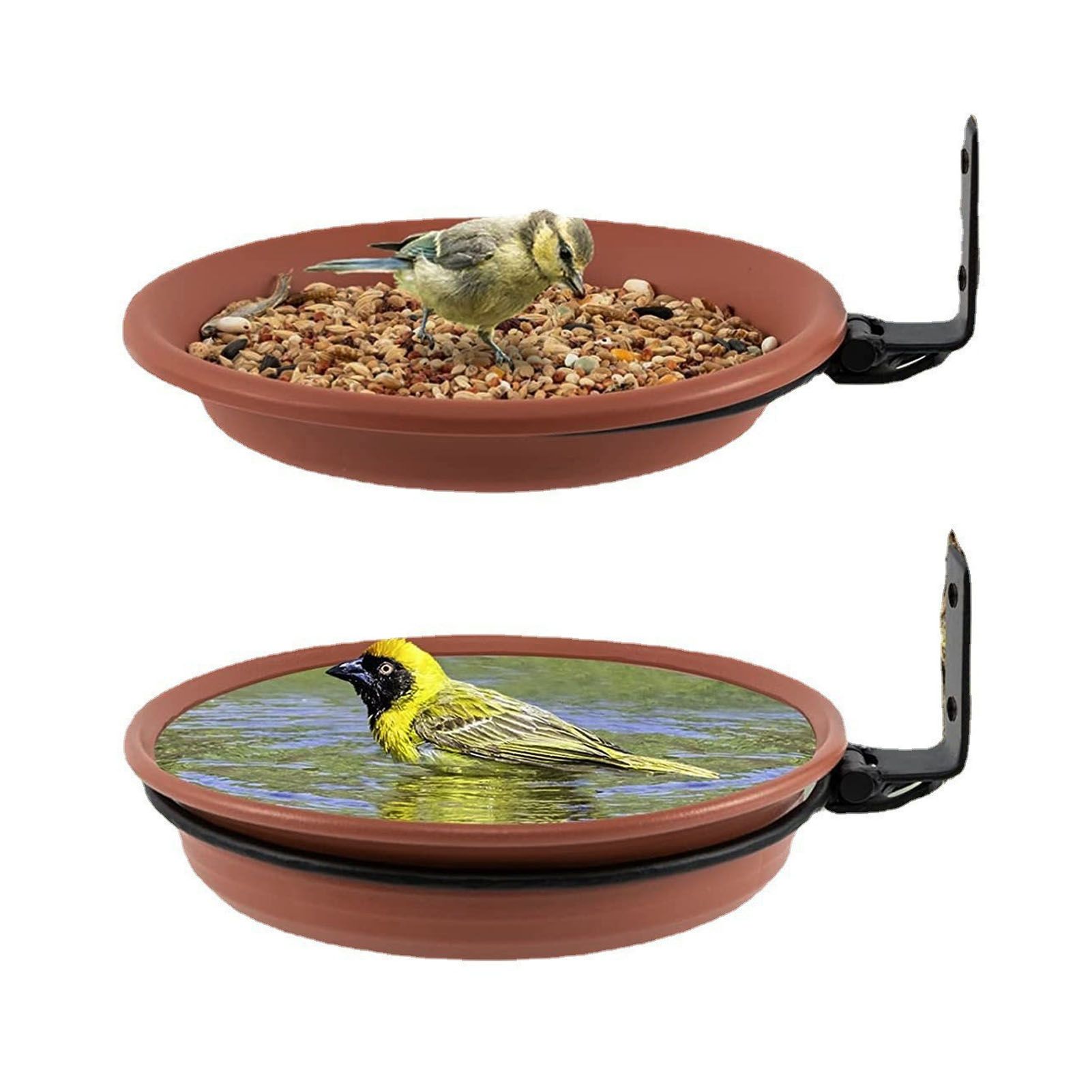 Tree Mounted Bird Feeder Tree Mounted Bird Bath Bowl with Heavy Duty Metal view 11