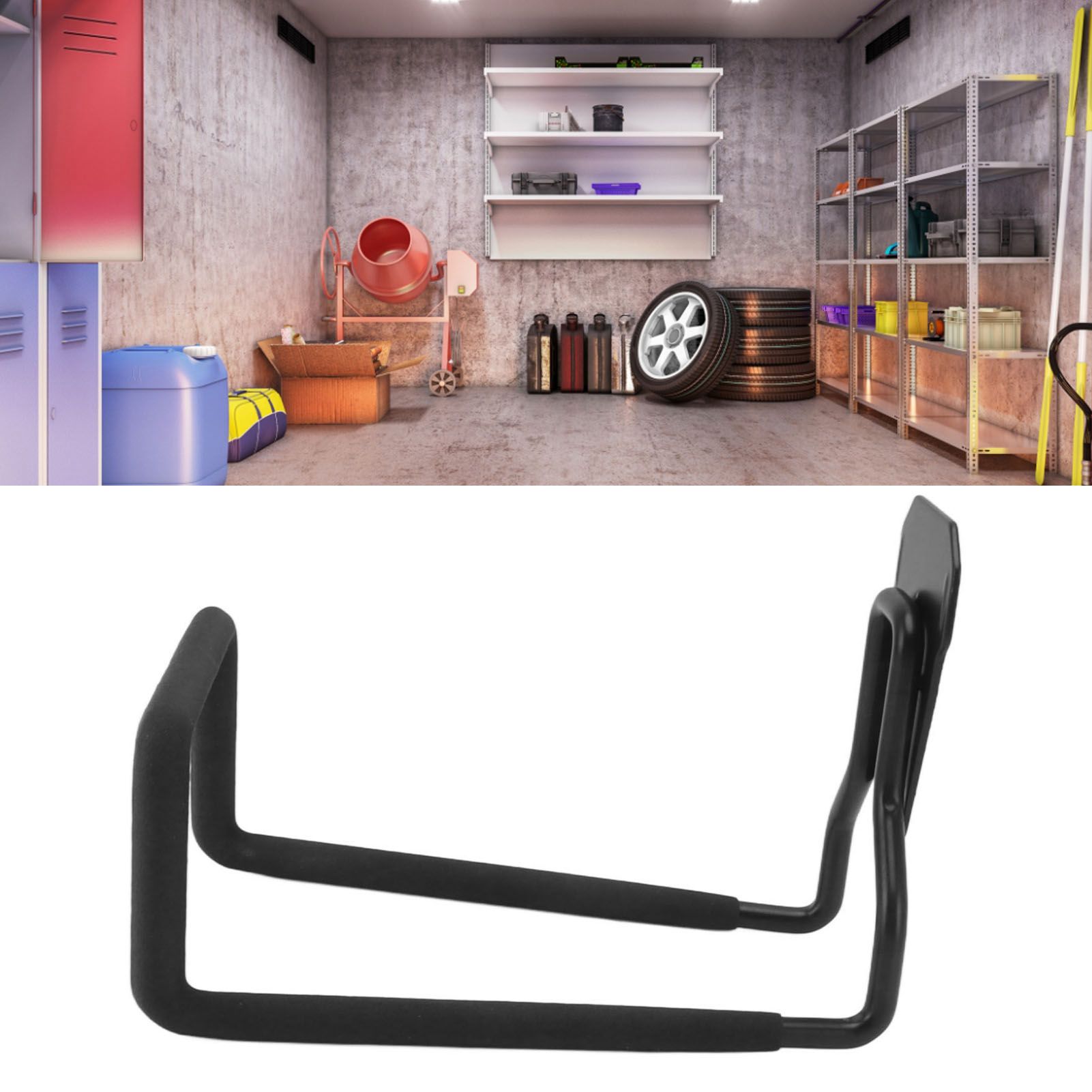 Water Hose Holder Universal Heavy Duty Rust Resistant Metal Garage Wall Hooks view 11