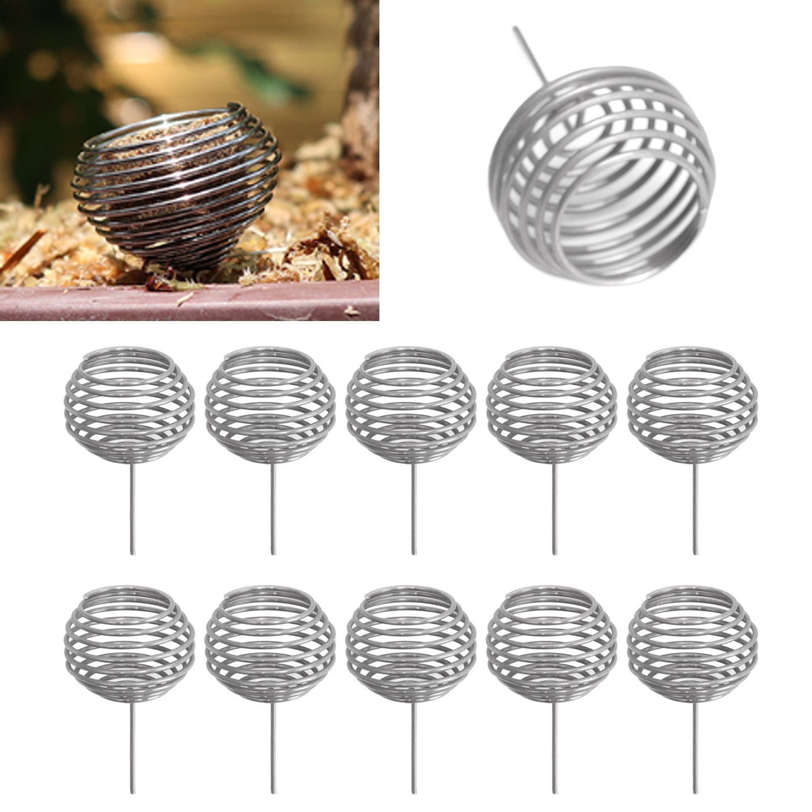 100pcs Fertilizer Mesh Basket Stainless Steel Garden Nutrition Cups Small Size view 11