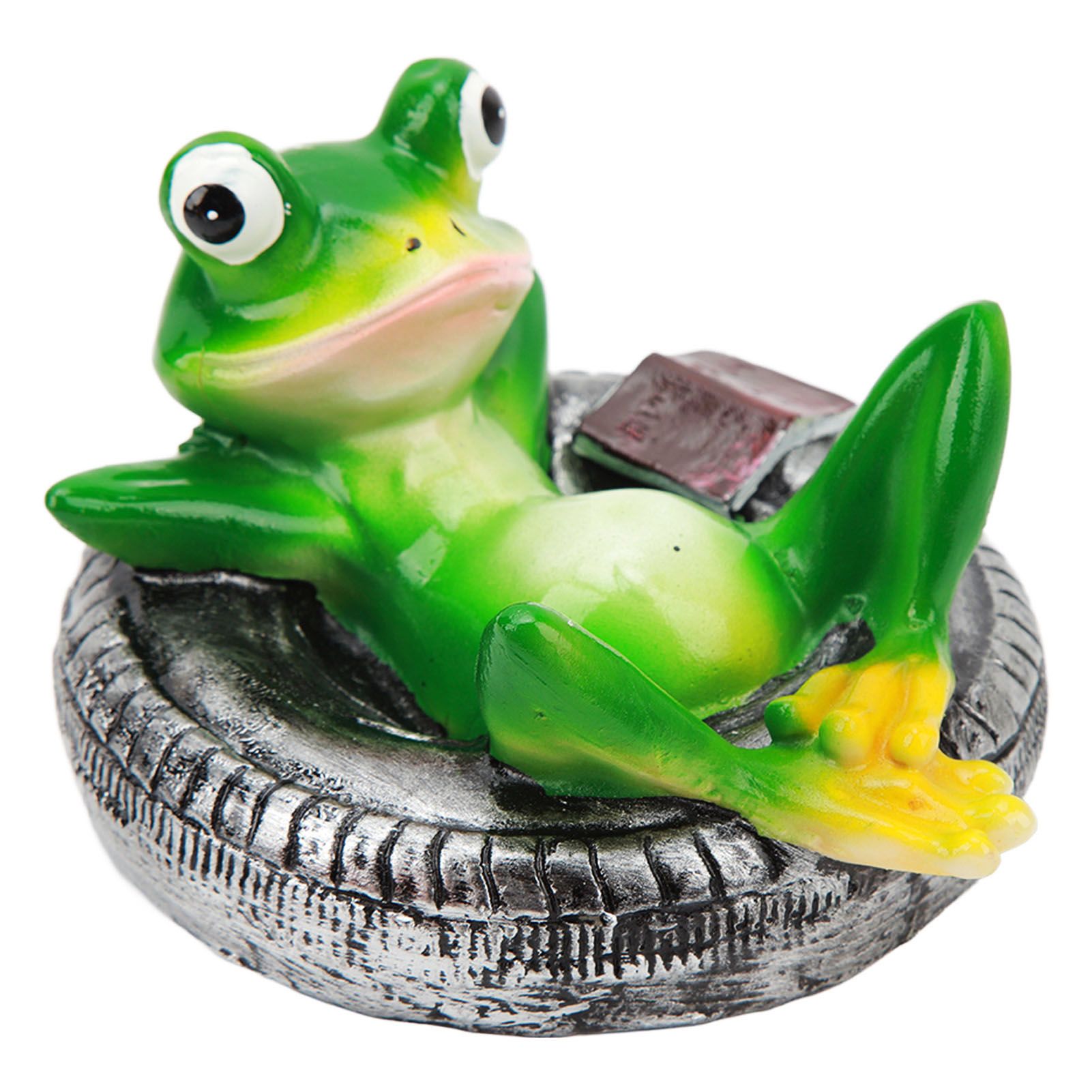 Frog Pond Ornaments Resin Colorfast Easy Float Water Floating Frog Garden view 6