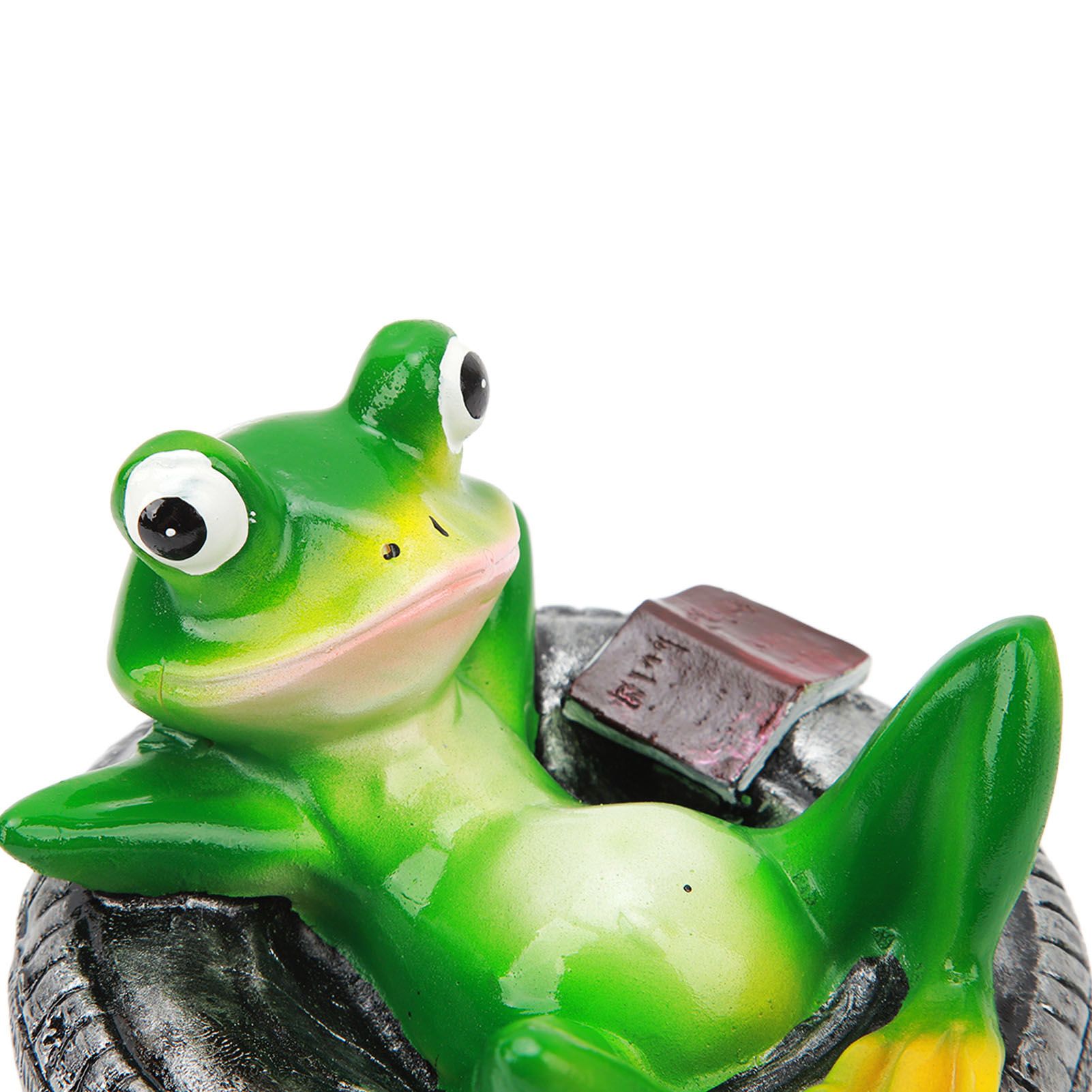 Frog Pond Ornaments Resin Colorfast Easy Float Water Floating Frog Garden view 13