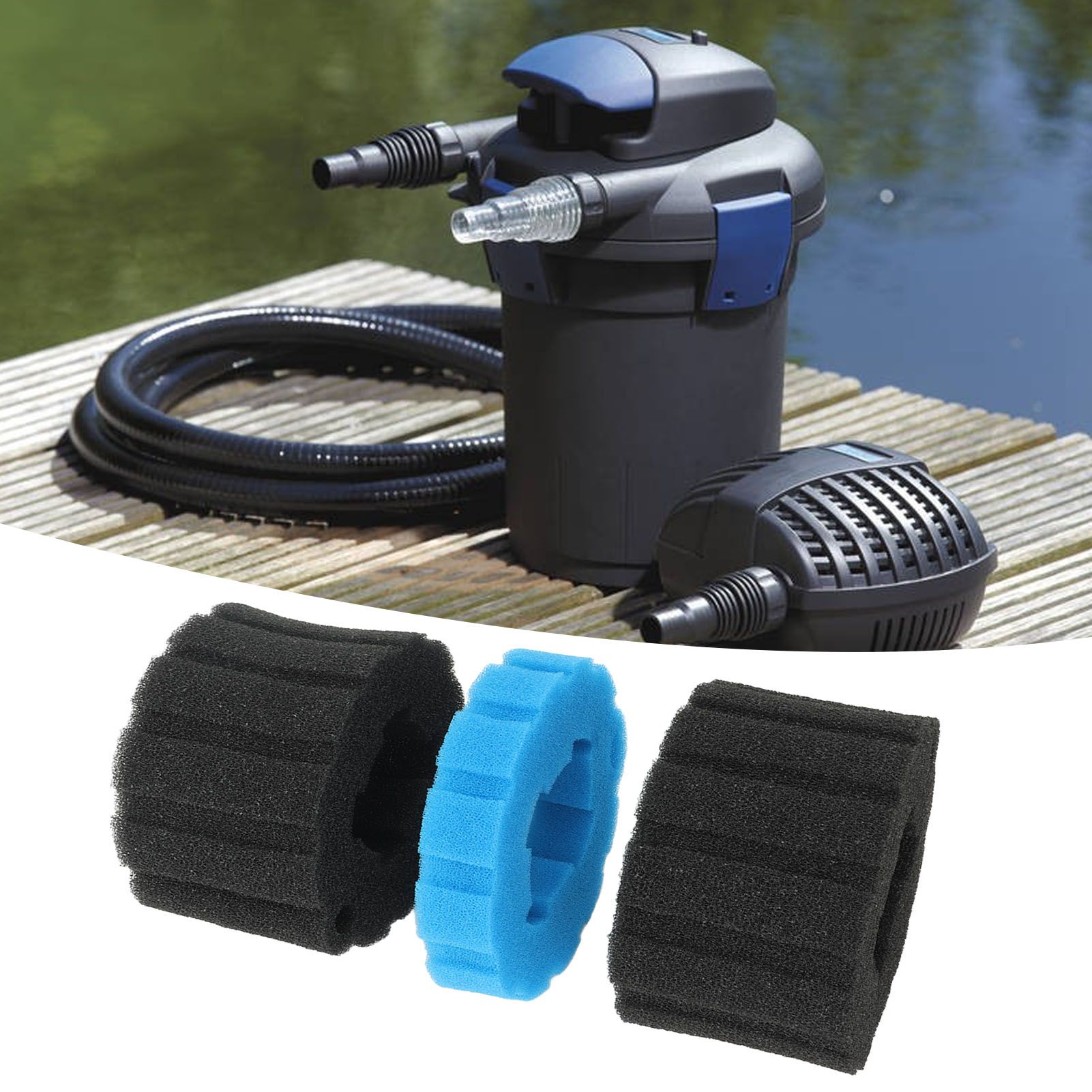 Indoor Aquatis Replacement Filter Foam For Biopress 1pc Blue Fine Sponge 2pcs view 12
