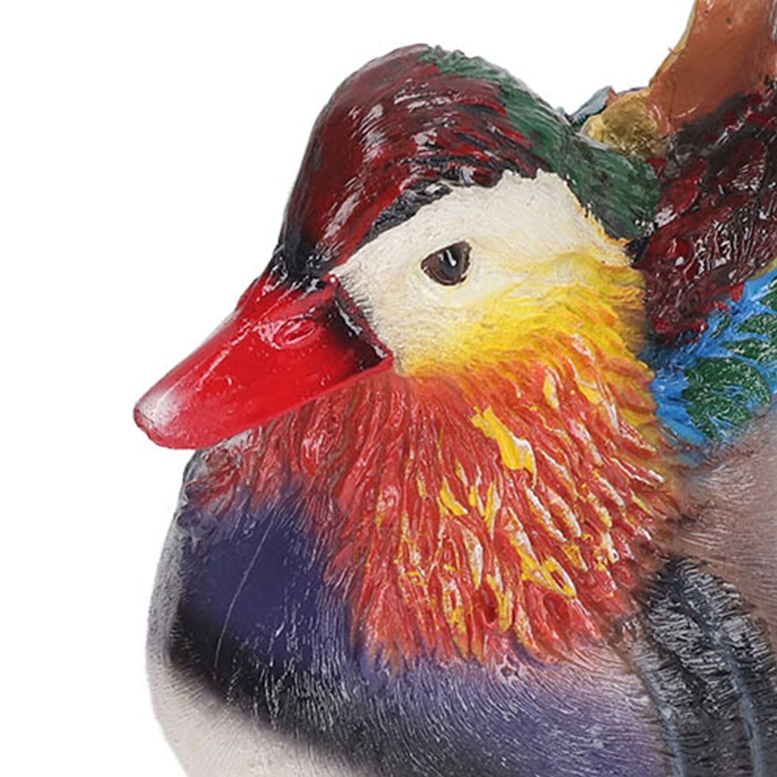 2PCS Floating Mandarin Duck Statue Resin Cute Animal Decor Sculpture Ornament view 15