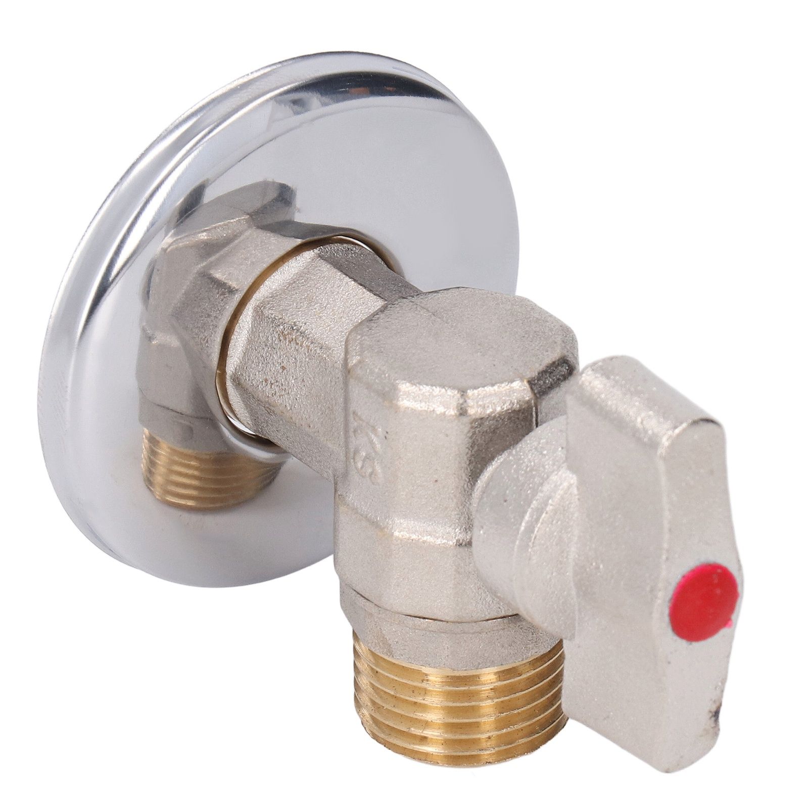 G1/2 Thread Brass Triangle Valve Large Flow Cold Hot Water Angle Stop Valve view 6