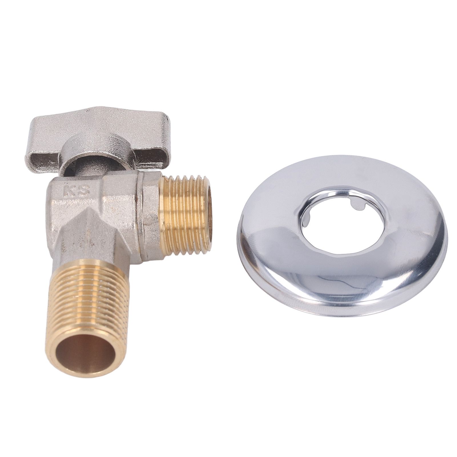 G1/2 Thread Brass Triangle Valve Large Flow Cold Hot Water Angle Stop Valve view 14