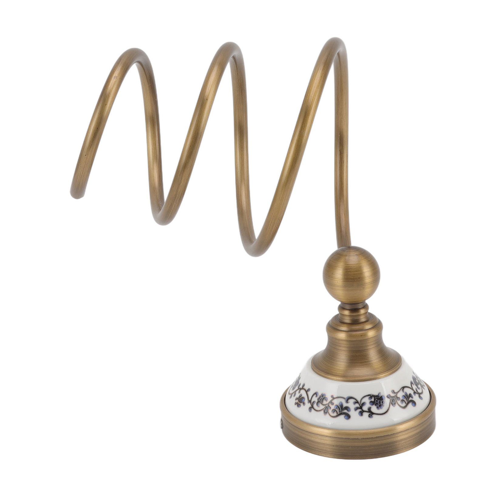Brass Hair Dryer Holder Antique Retro Hairdryer Hanging Rack for Bath Storage view 6