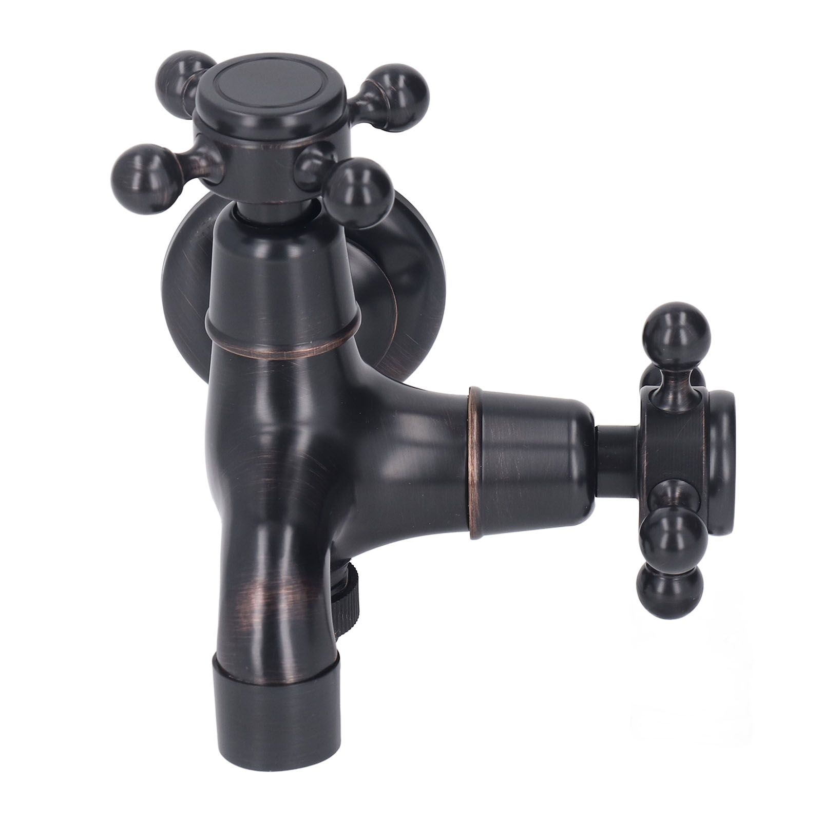 All Copper Wall Mount Faucet European Retro Cold Hot Faucet Home Toilet Basin Tap view 3