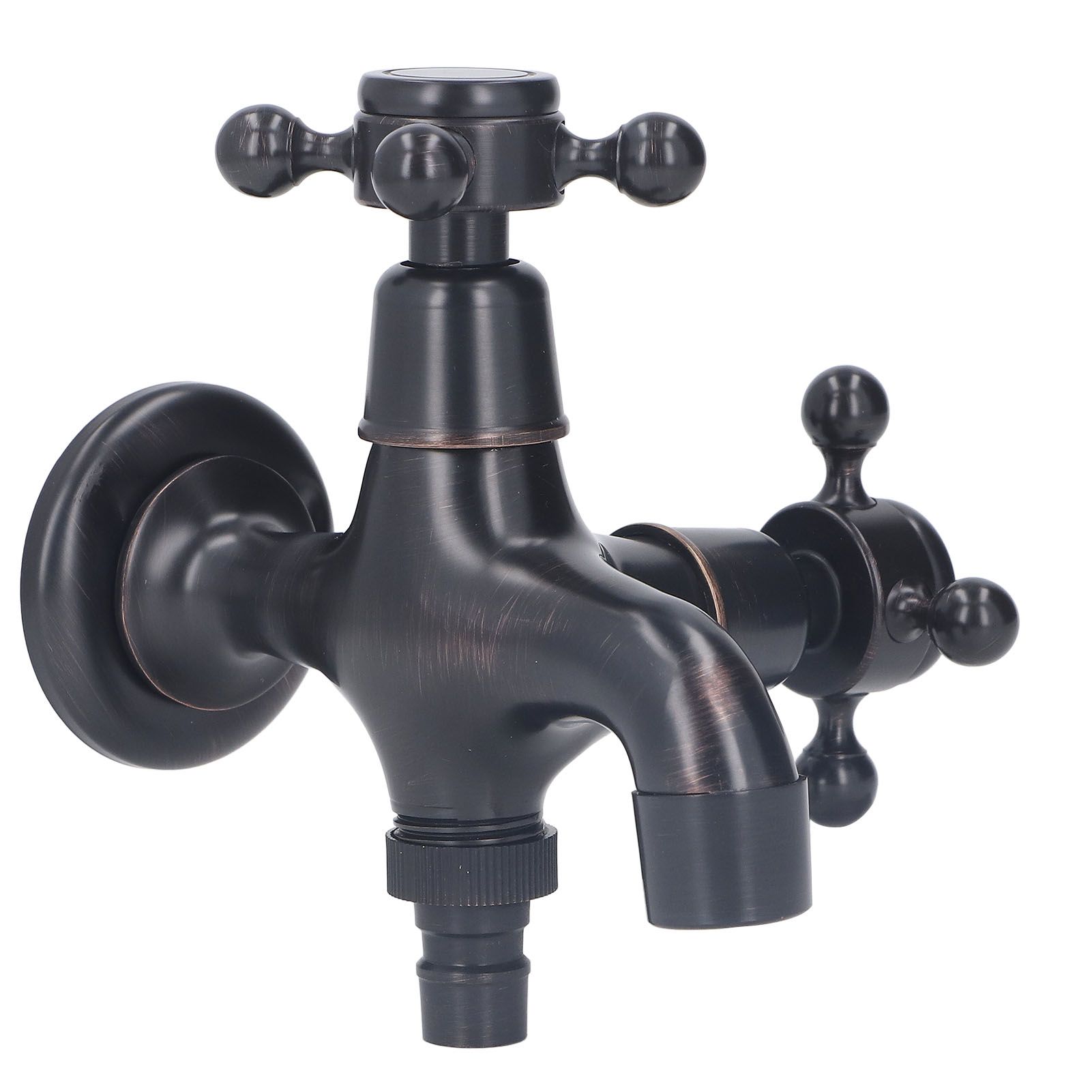 All Copper Wall Mount Faucet European Retro Cold Hot Faucet Home Toilet Basin Tap view 4