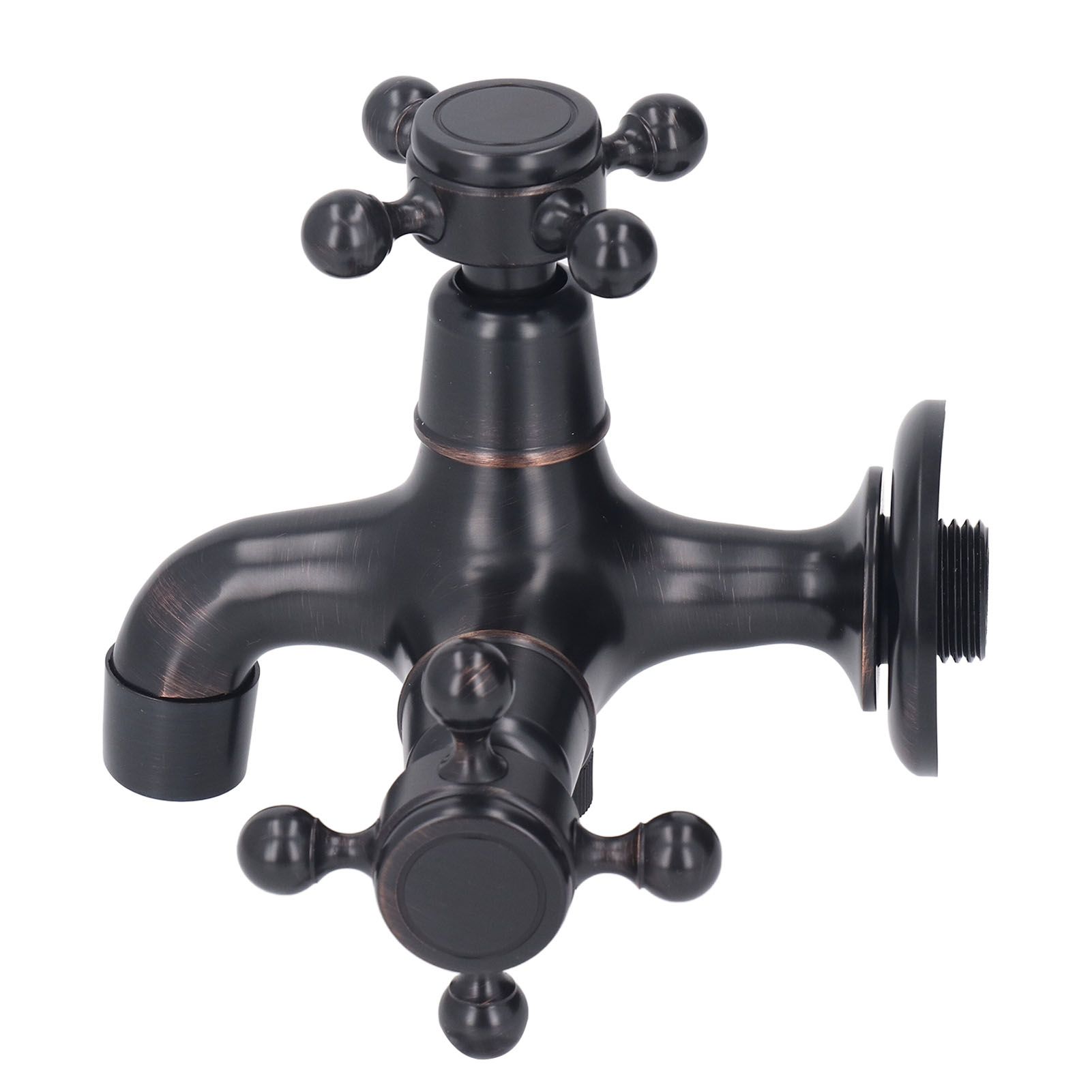 All Copper Wall Mount Faucet European Retro Cold Hot Faucet Home Toilet Basin Tap view 8