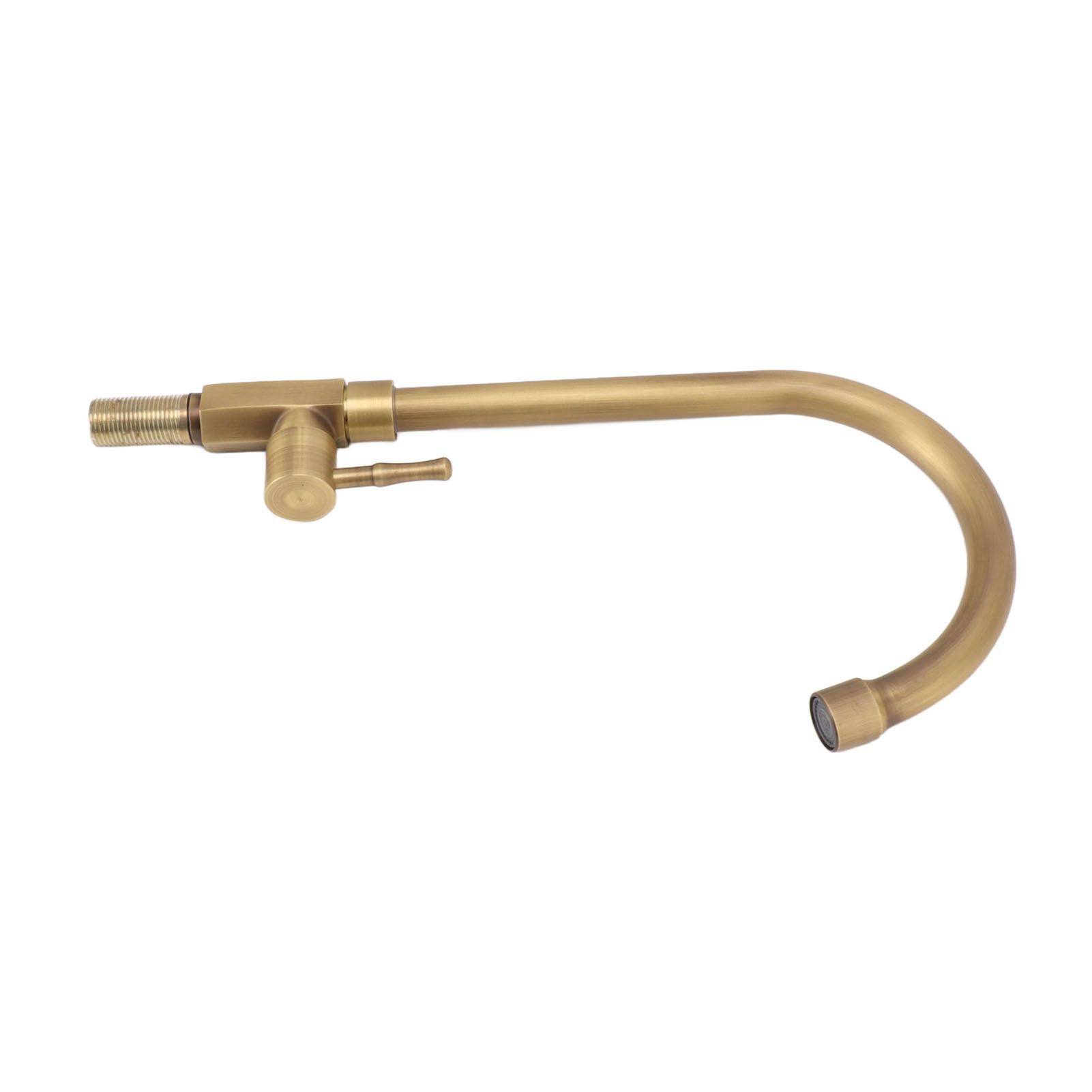 Antique Brass Bathroom Sink Faucet Single Handle Vanity Tap Splash Proof view 2
