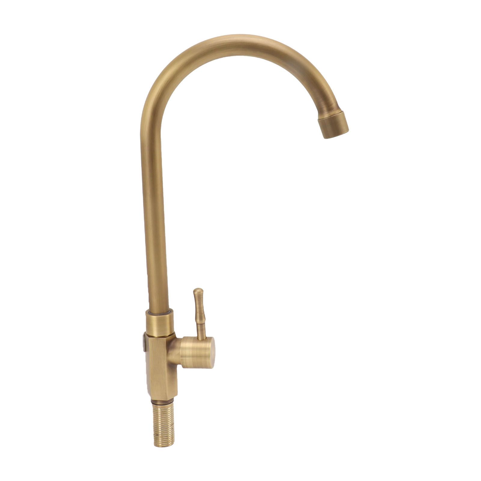 Antique Brass Bathroom Sink Faucet Single Handle Vanity Tap Splash Proof view 5