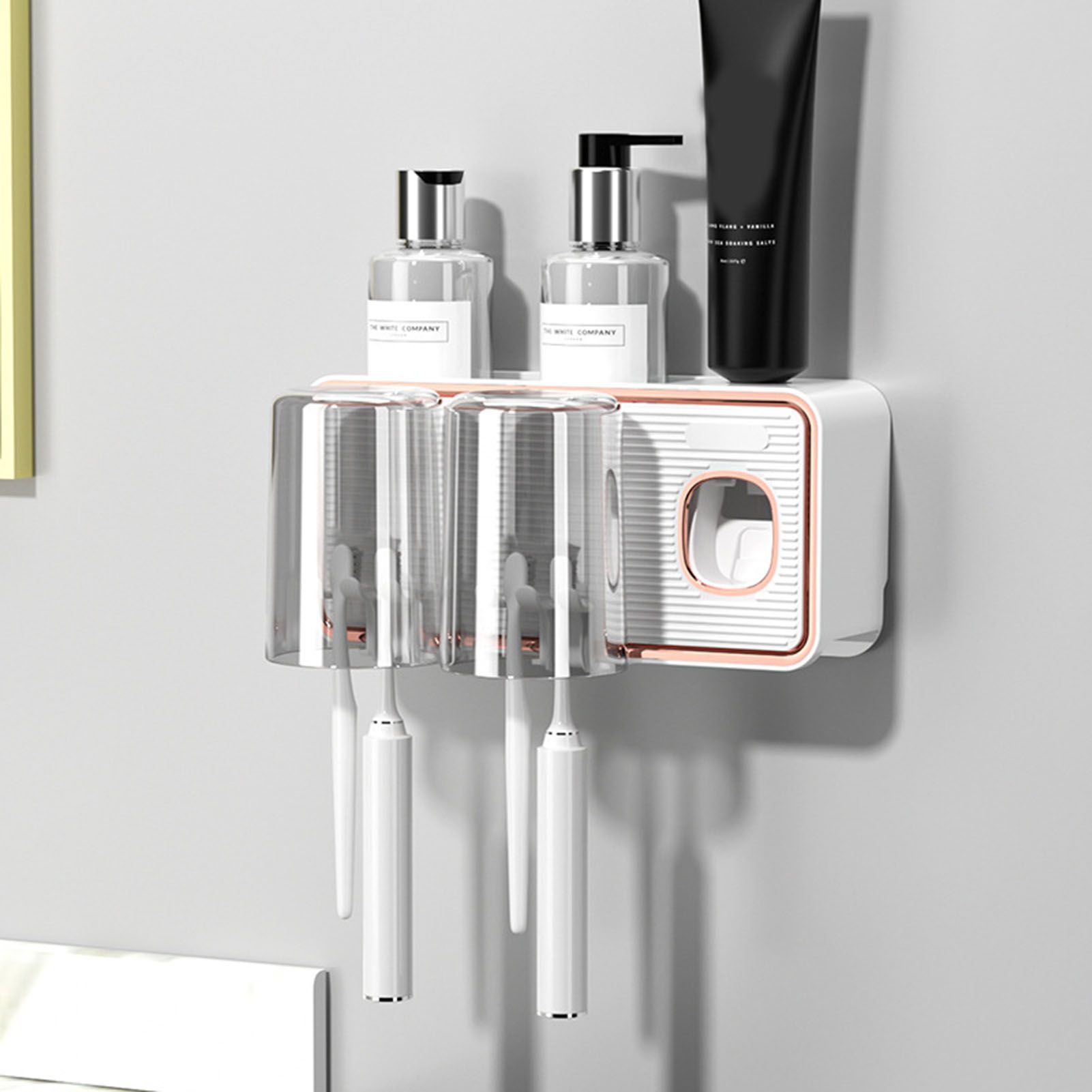 Toothbrush Shelf Drilling Free Toothbrush Holder Rack with Automatic view 5