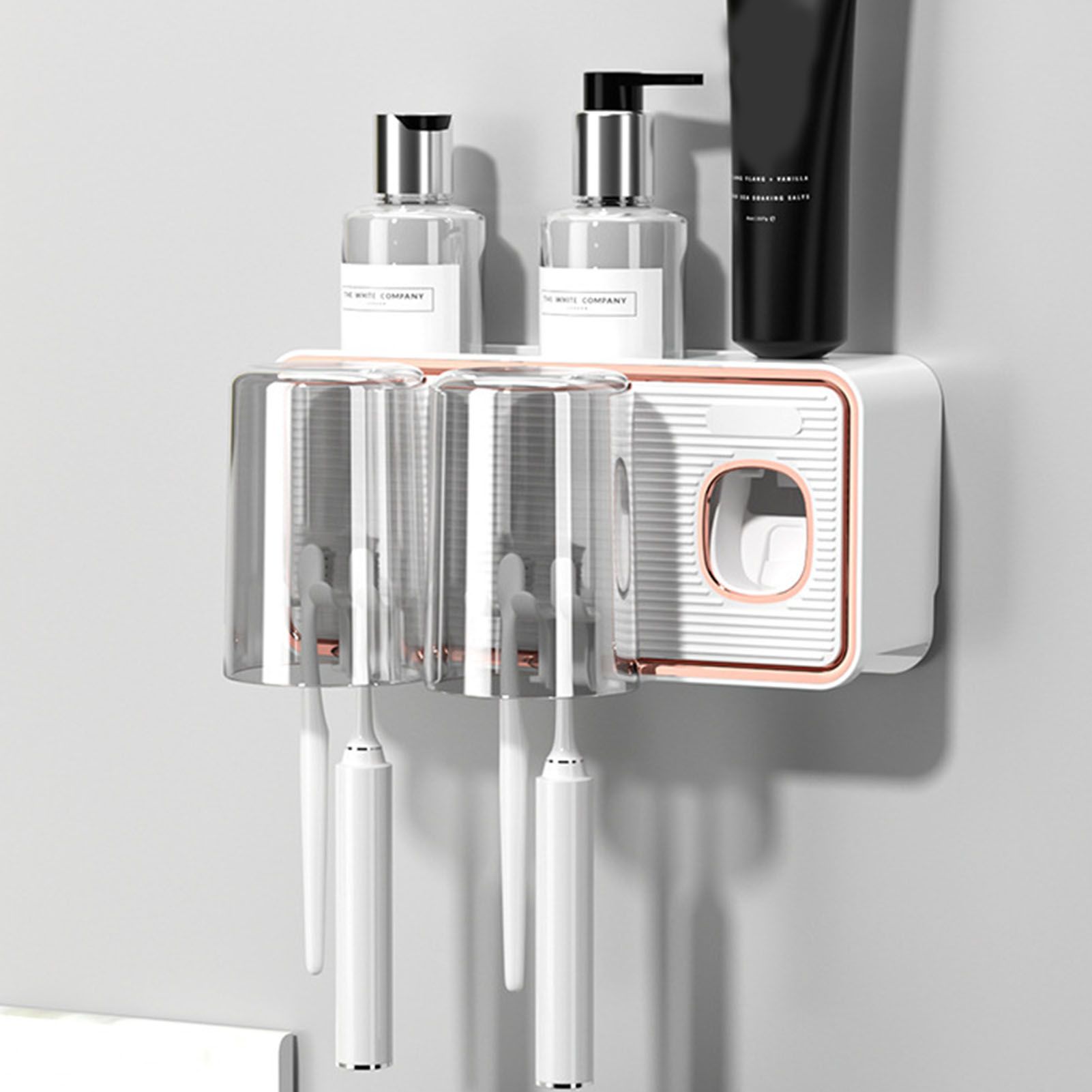 Toothbrush Shelf Drilling Free Toothbrush Holder Rack with Automatic view 6