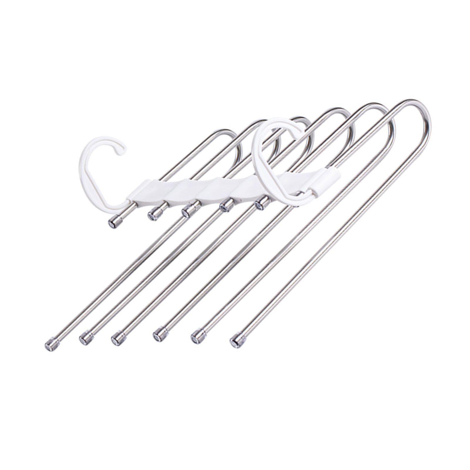 White Foldable Pants Rack Hanger Multifunctional Multi Layer Pants Folding view 2