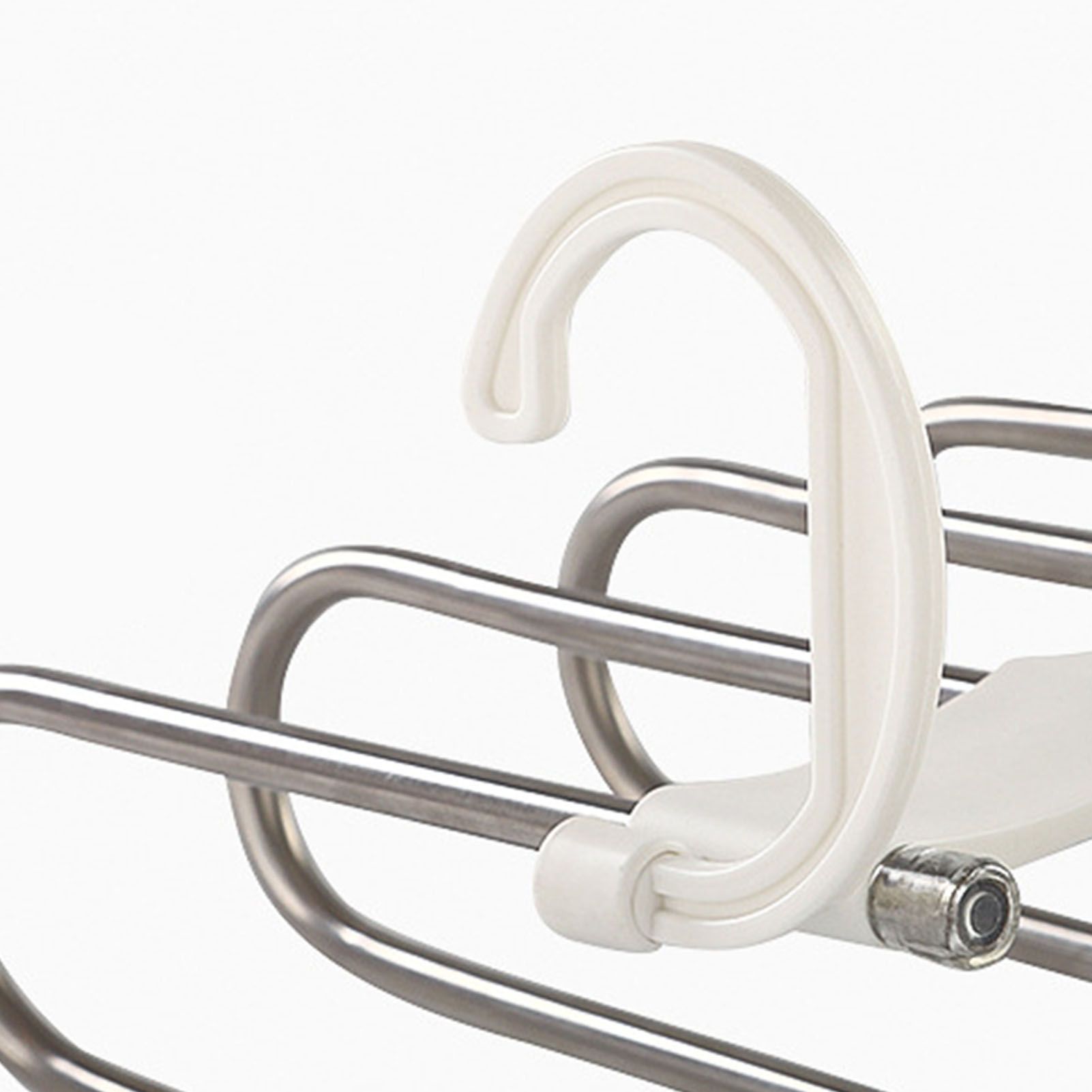 White Foldable Pants Rack Hanger Multifunctional Multi Layer Pants Folding view 7