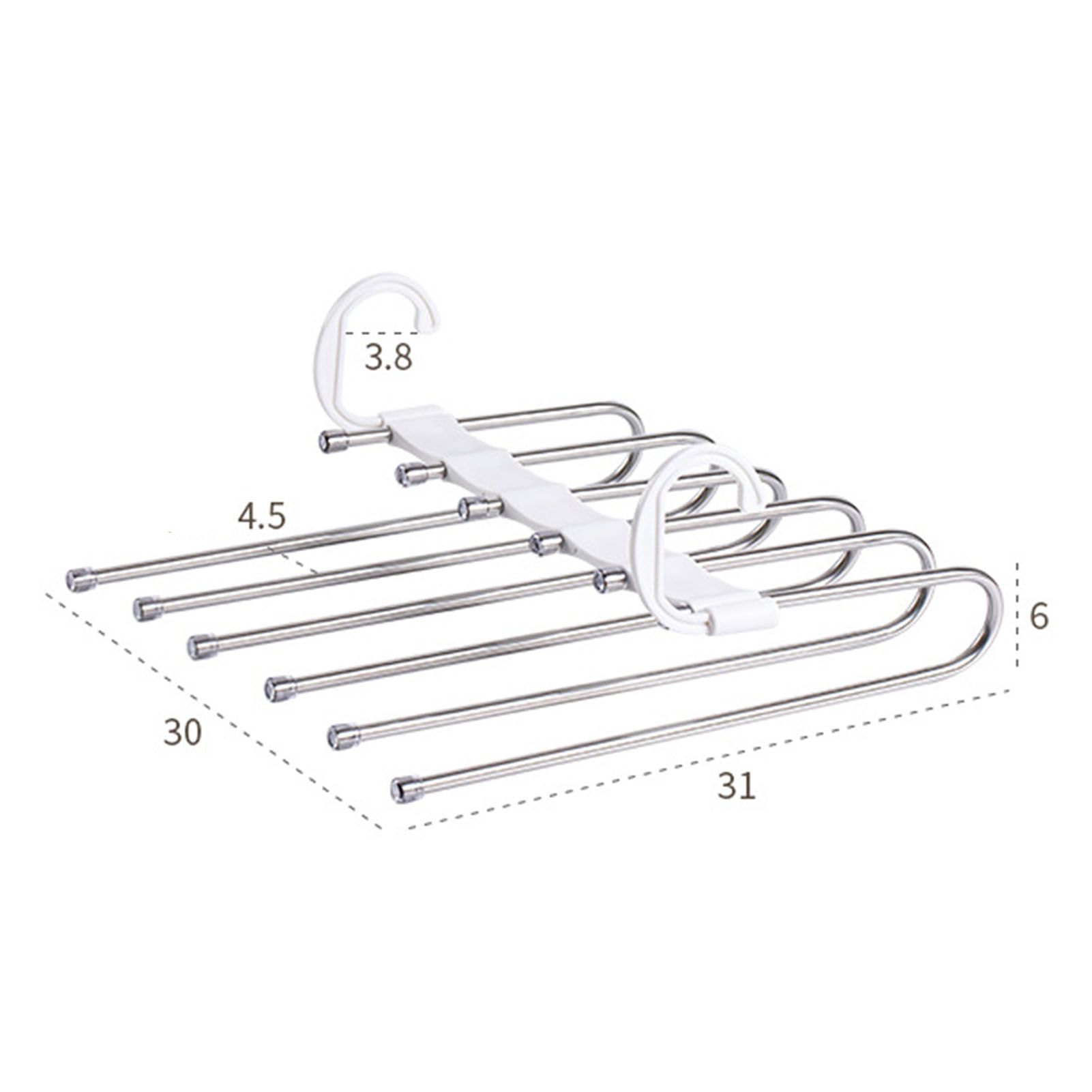 White Foldable Pants Rack Hanger Multifunctional Multi Layer Pants Folding view 12