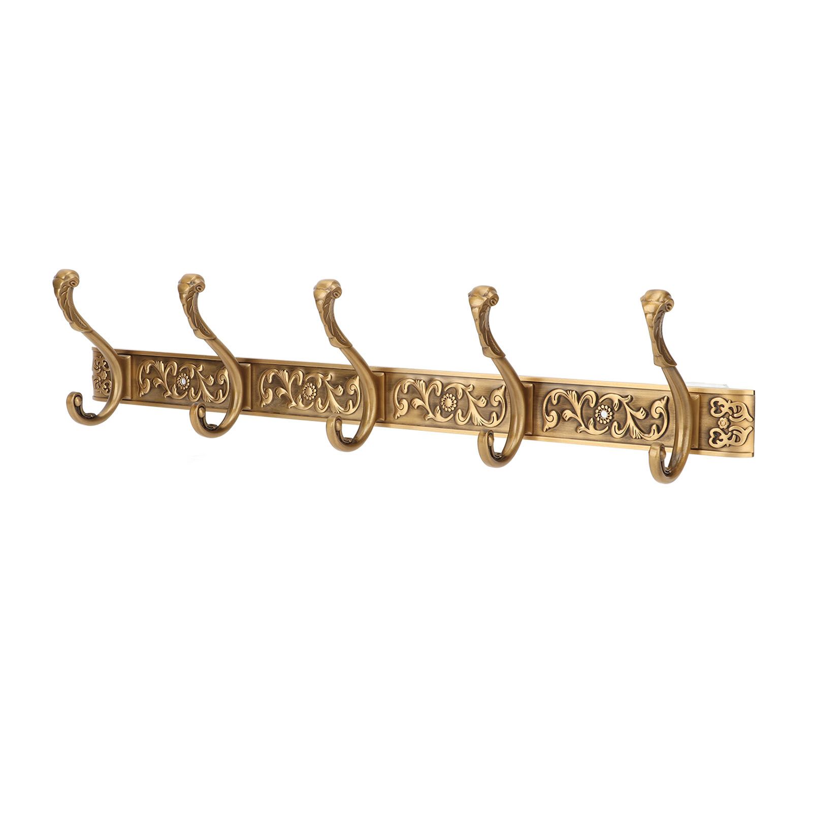 Rail Wall Hook Behind Door Mounted for Coat Hat Clothes Hanging Vintage Space view 8