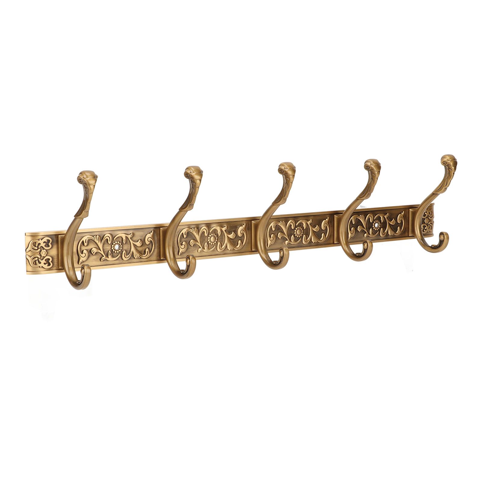 Rail Wall Hook Behind Door Mounted for Coat Hat Clothes Hanging Vintage Space view 9