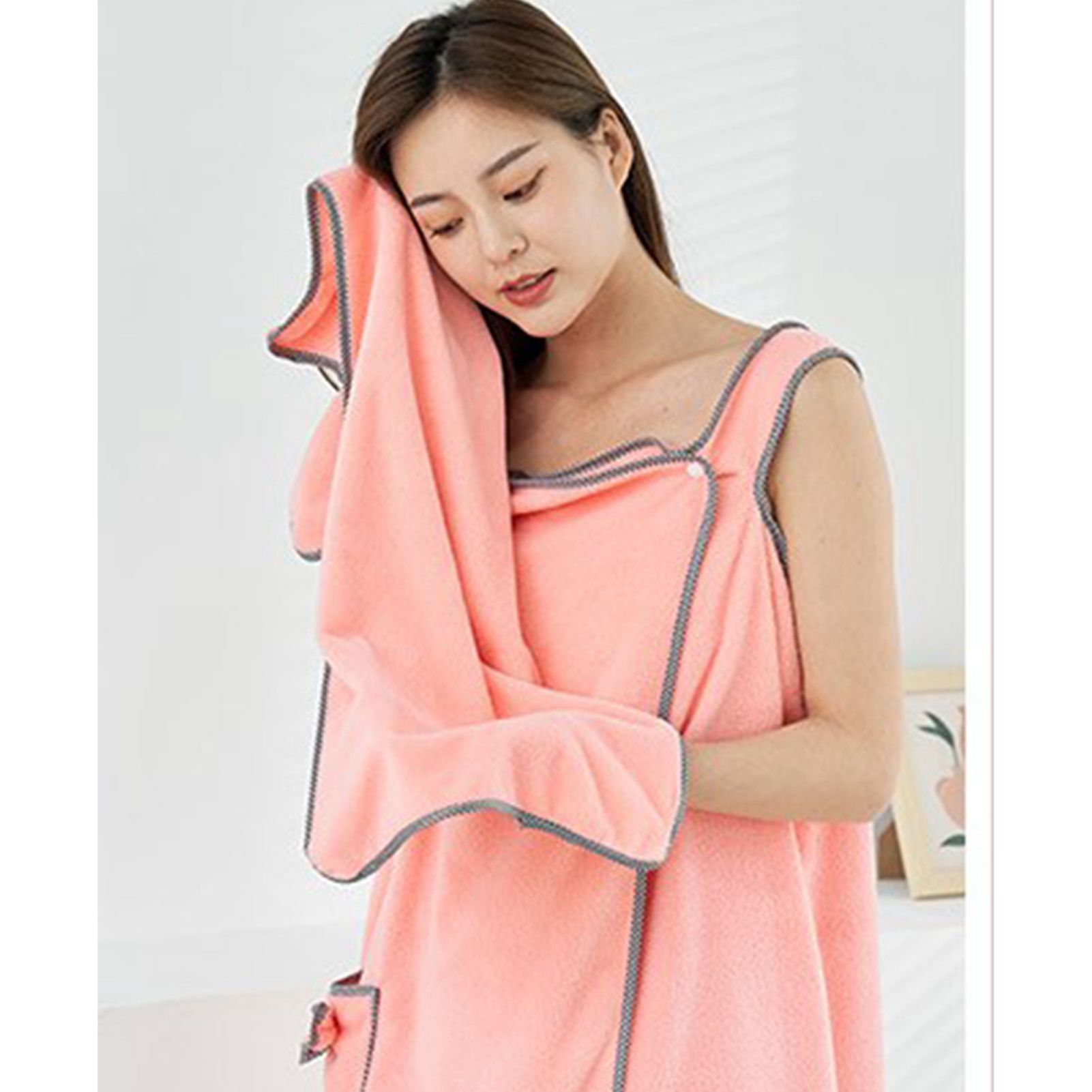 5Pcs Bath Towel Wrap Set Hair Drying Cap Headband Princess Hat Strong Water view 5