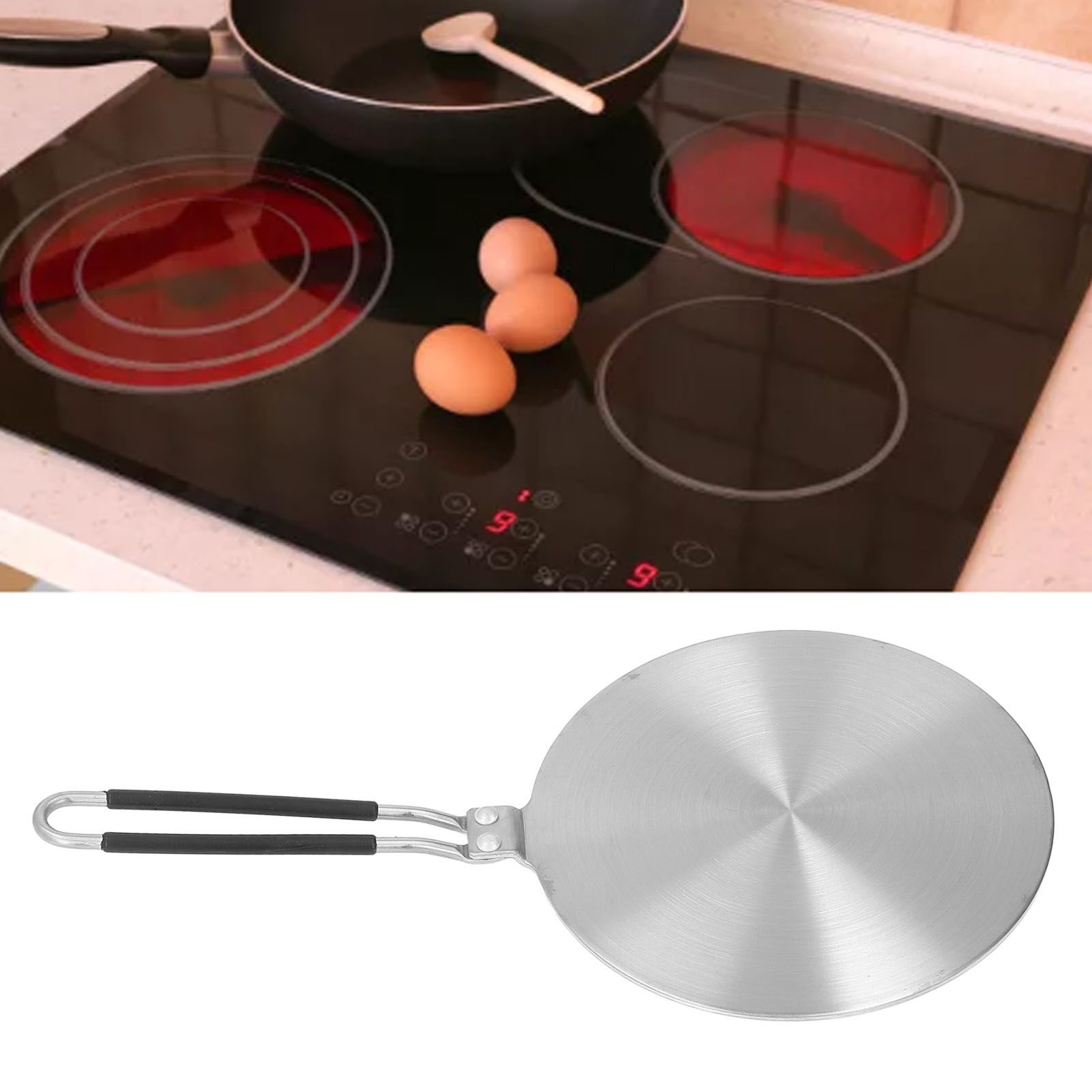 Stainless Steel Gas Electric Stovetop Heat Diffuser Ring Plate Induction view 11